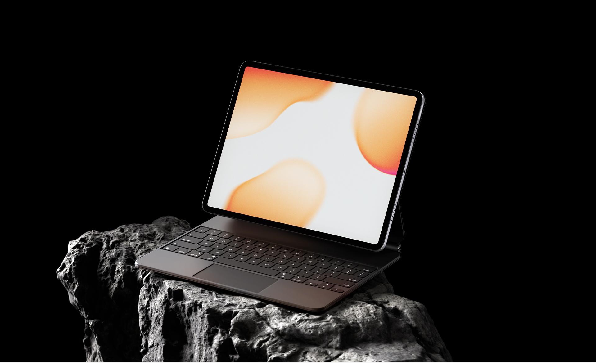 Standing iPad Mockup