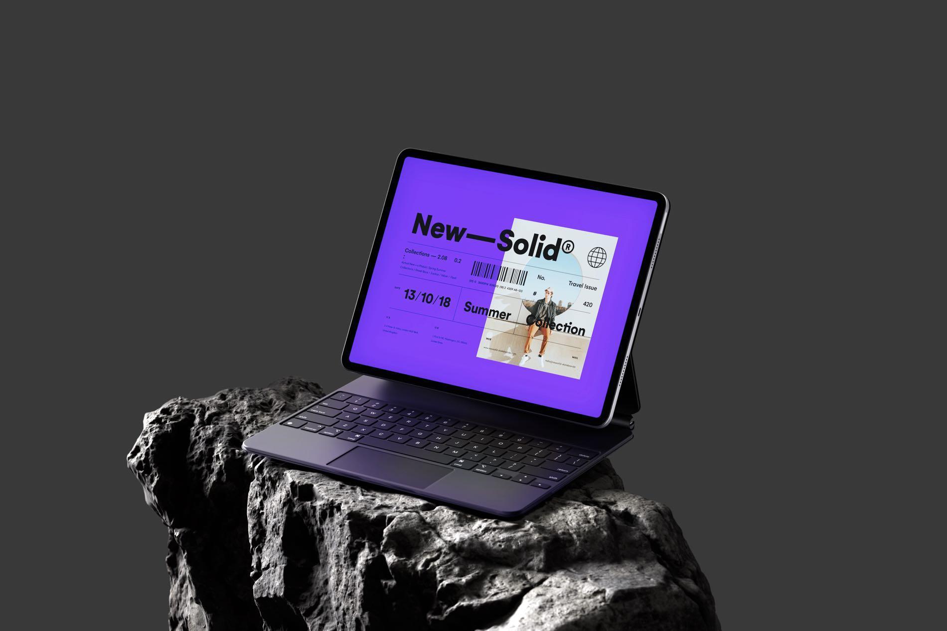 Standing iPad Mockup