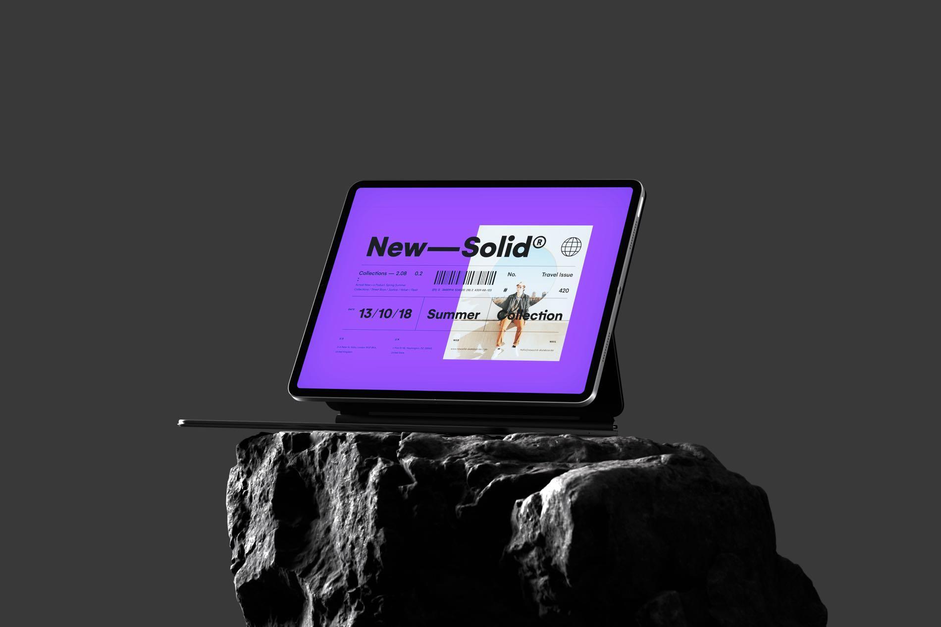 Standing iPad Mockup