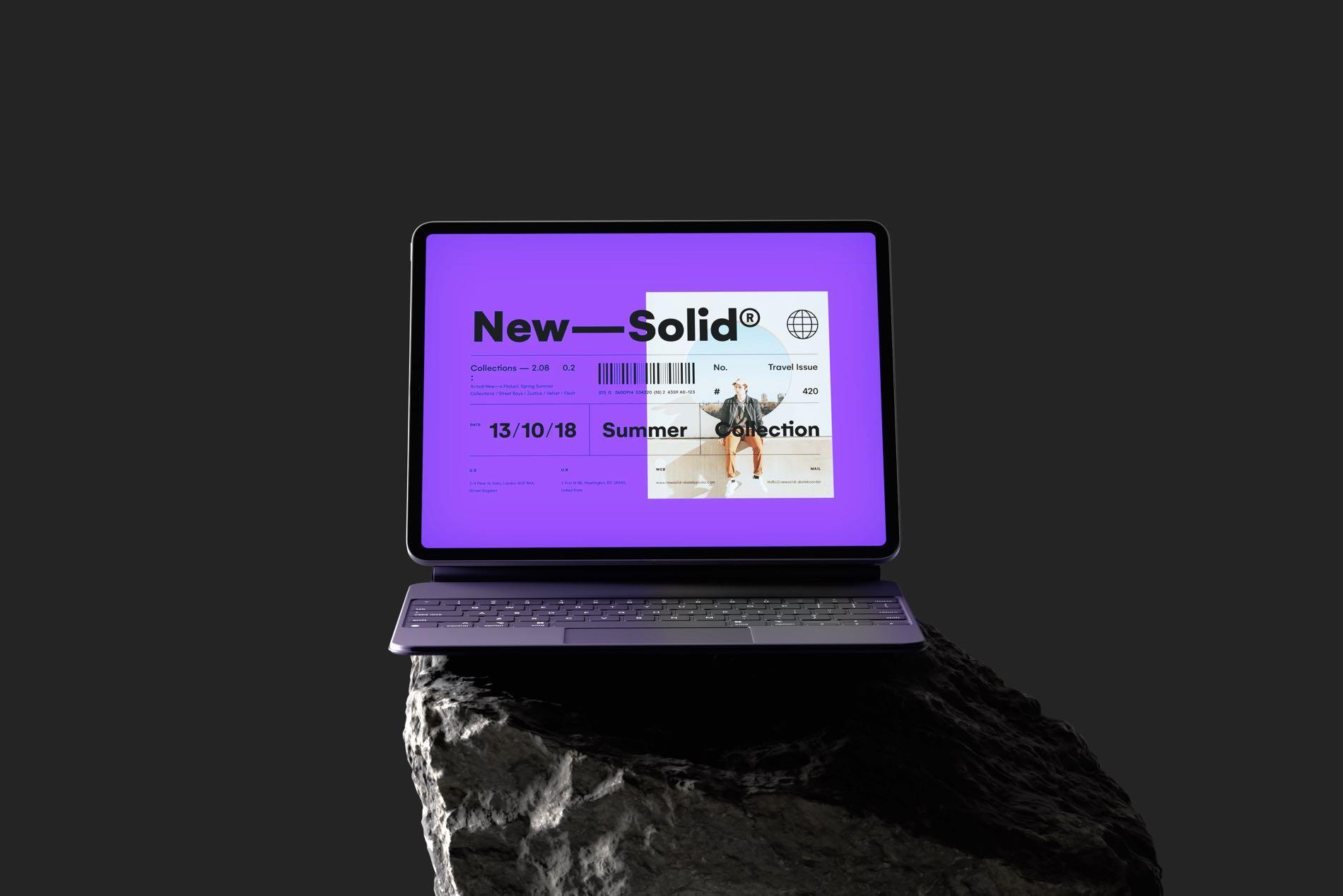 Standing iPad Mockup