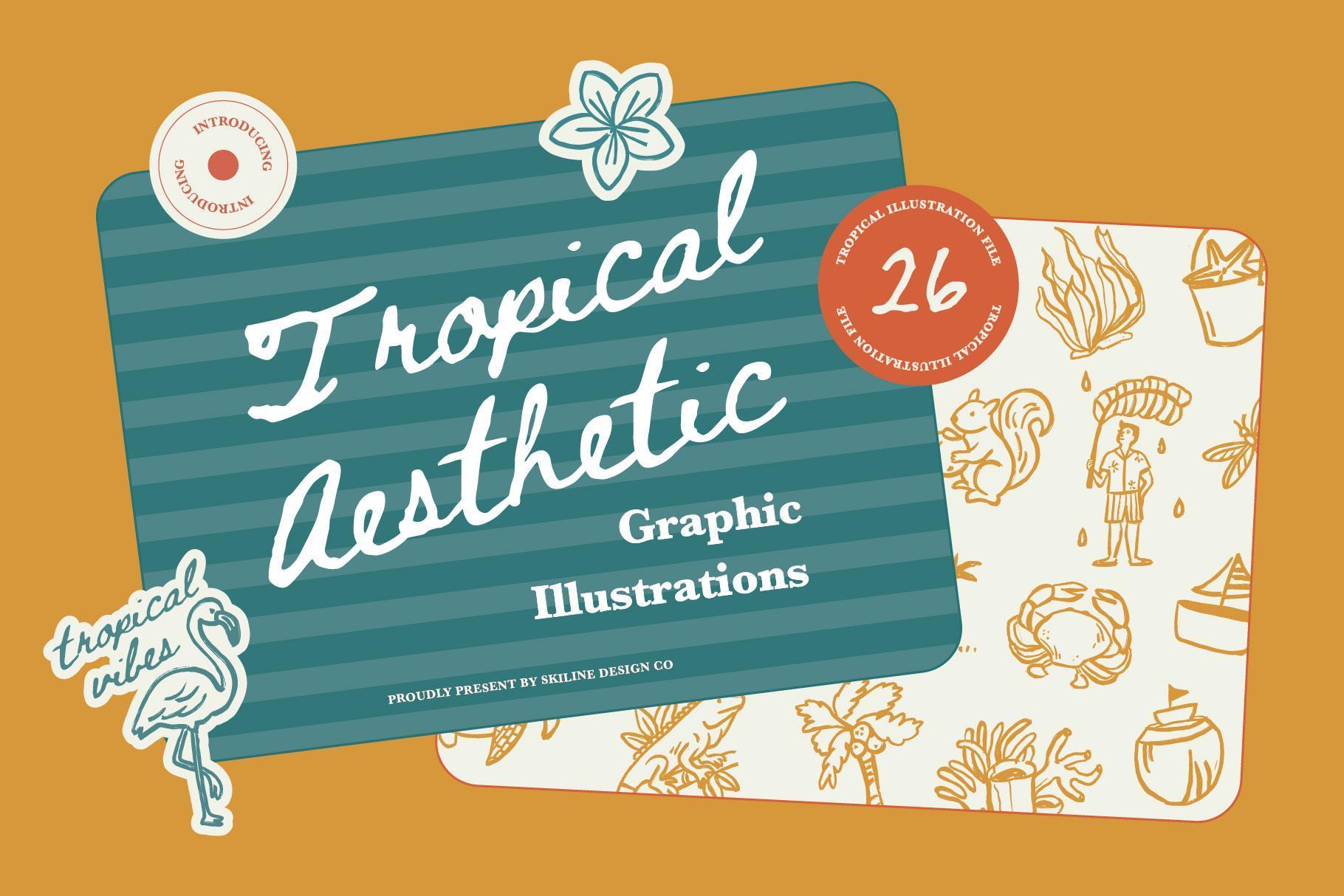 Tropical Aesthetic Illustration