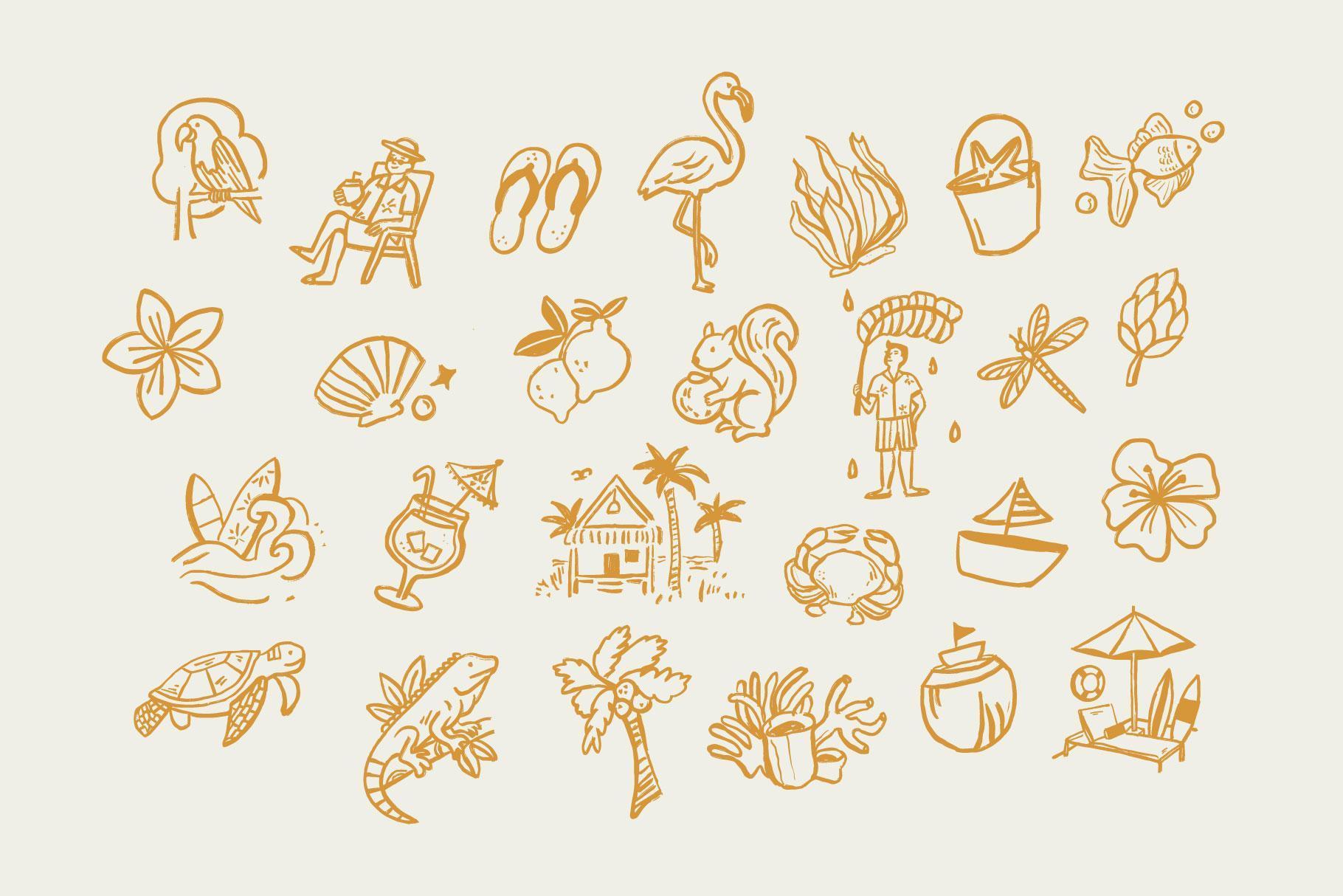 Tropical Aesthetic Illustration