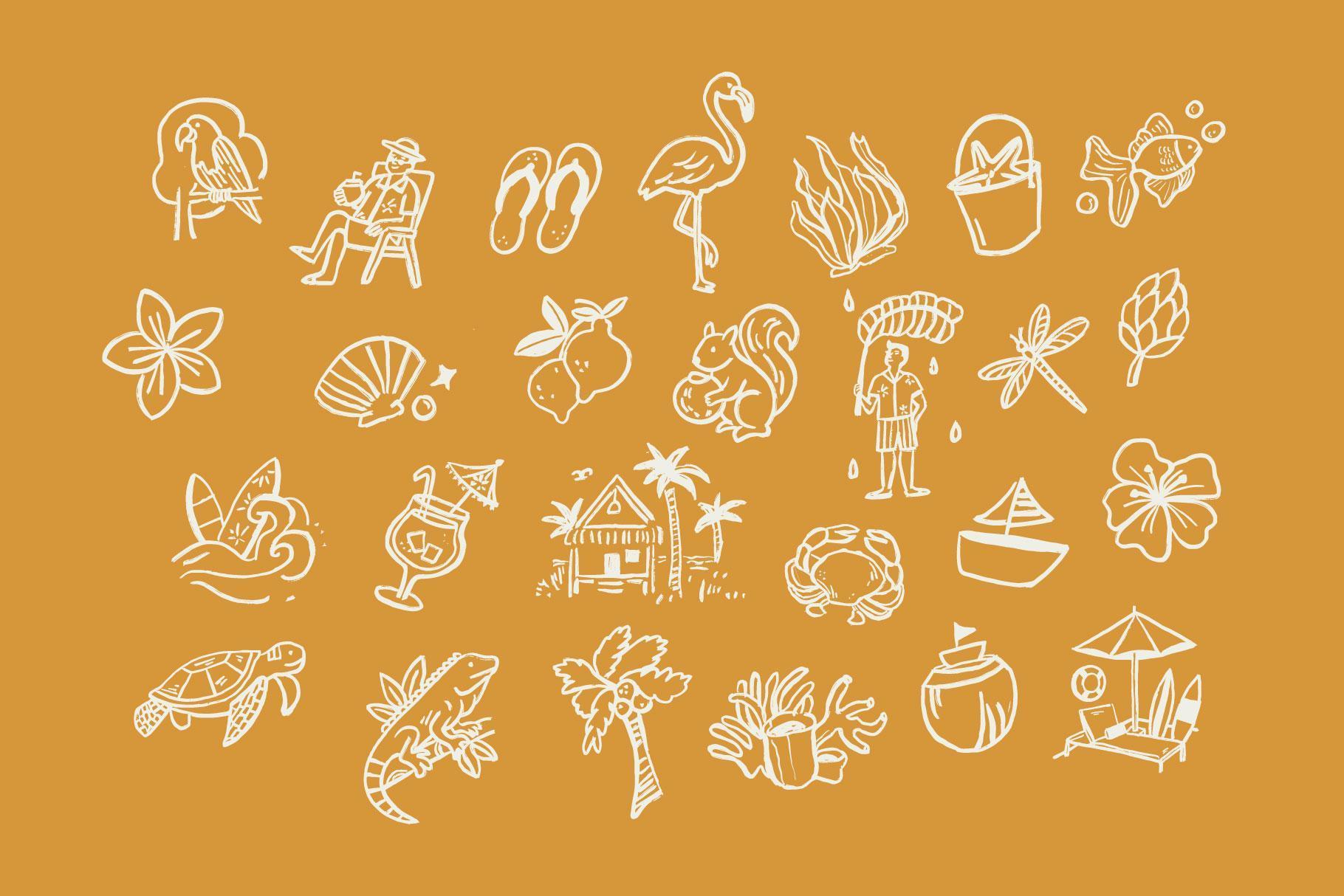 Tropical Aesthetic Illustration