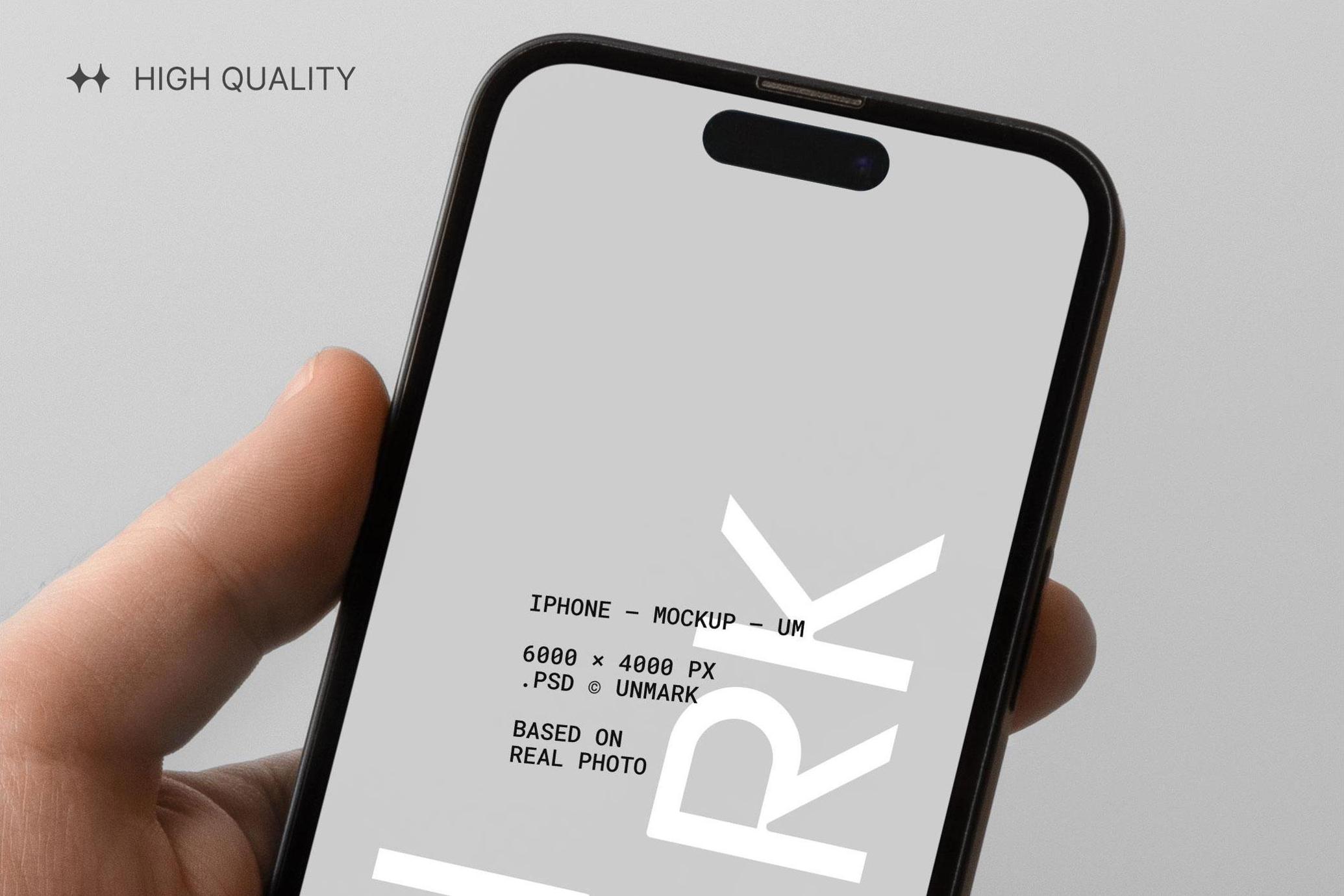 iPhone in Hand Mockup