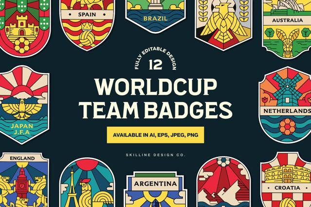 World Cup Team Badges Collection