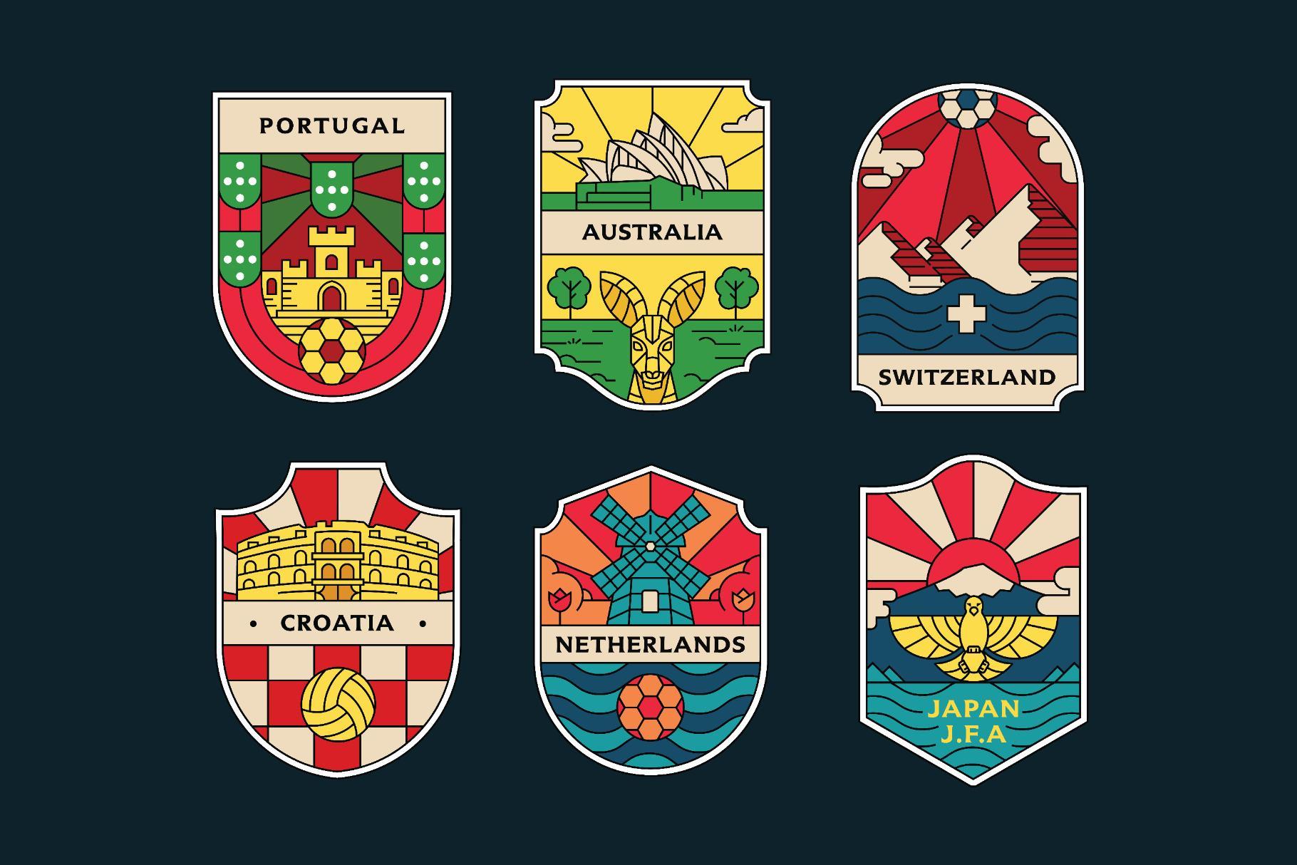 World Cup Team Badges Collection
