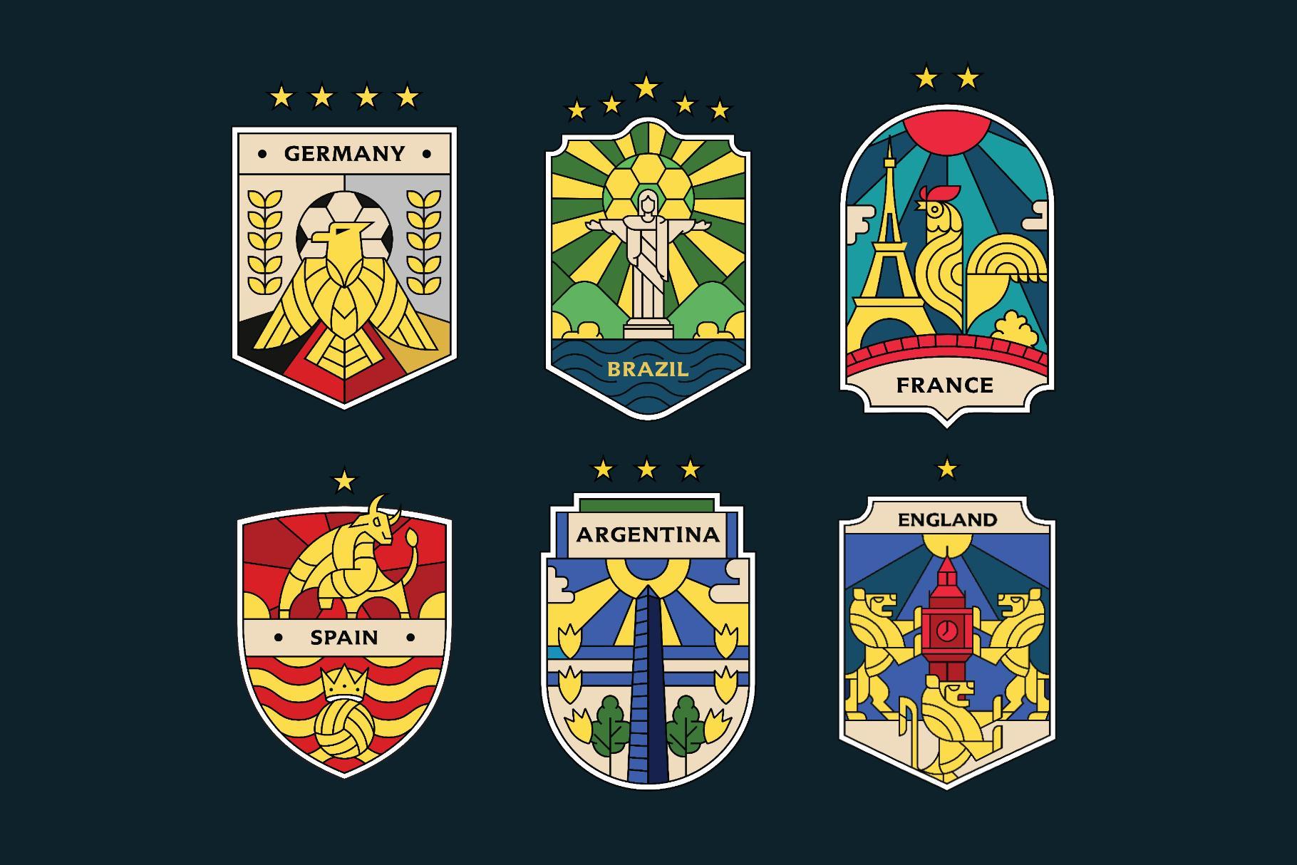World Cup Team Badges Collection