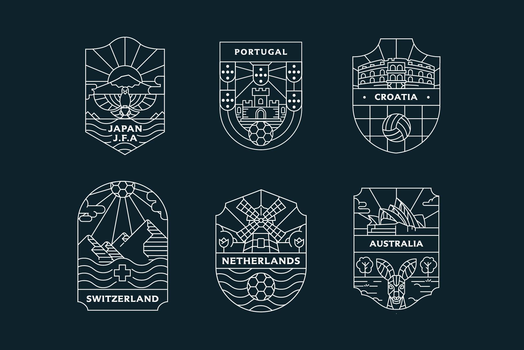 World Cup Team Badges Collection