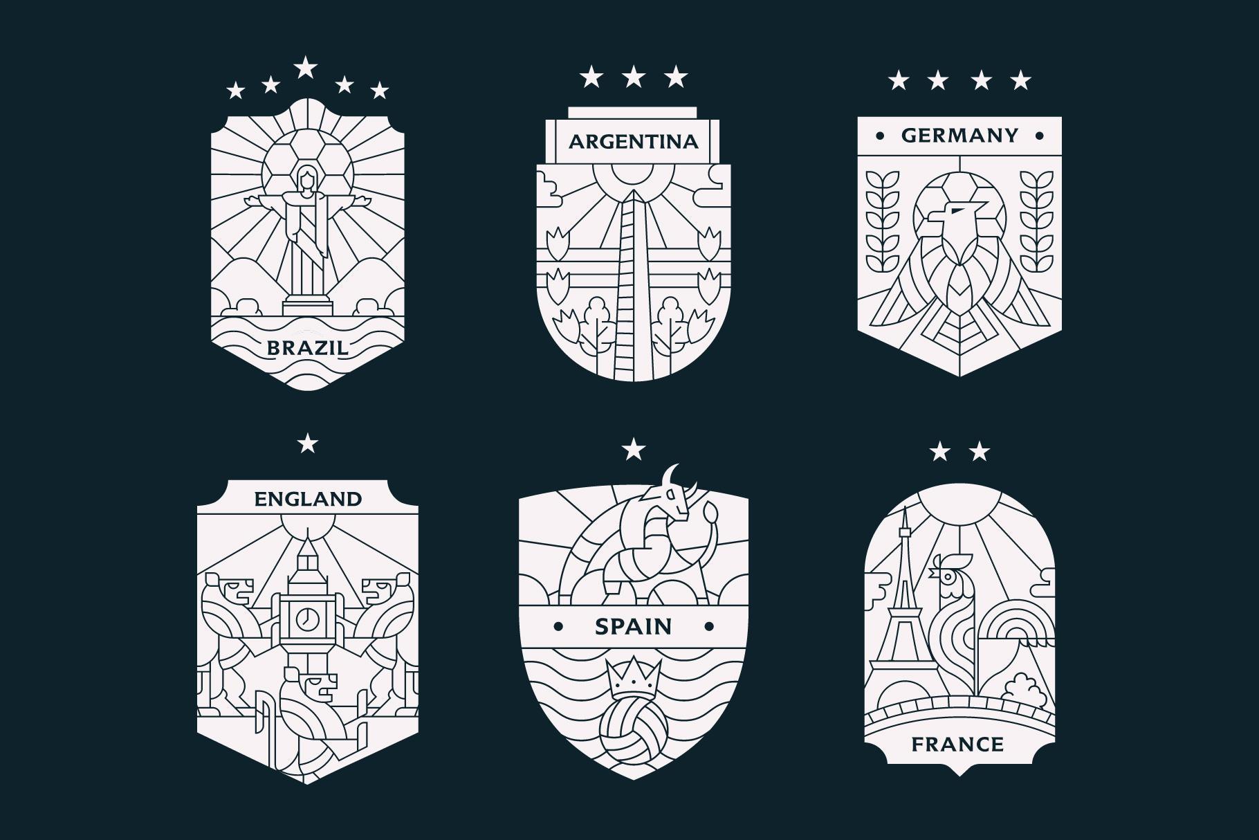World Cup Team Badges Collection