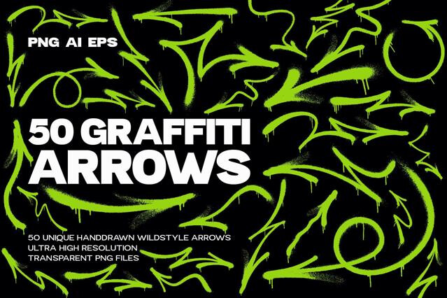 50 Vector Graffiti Arrows