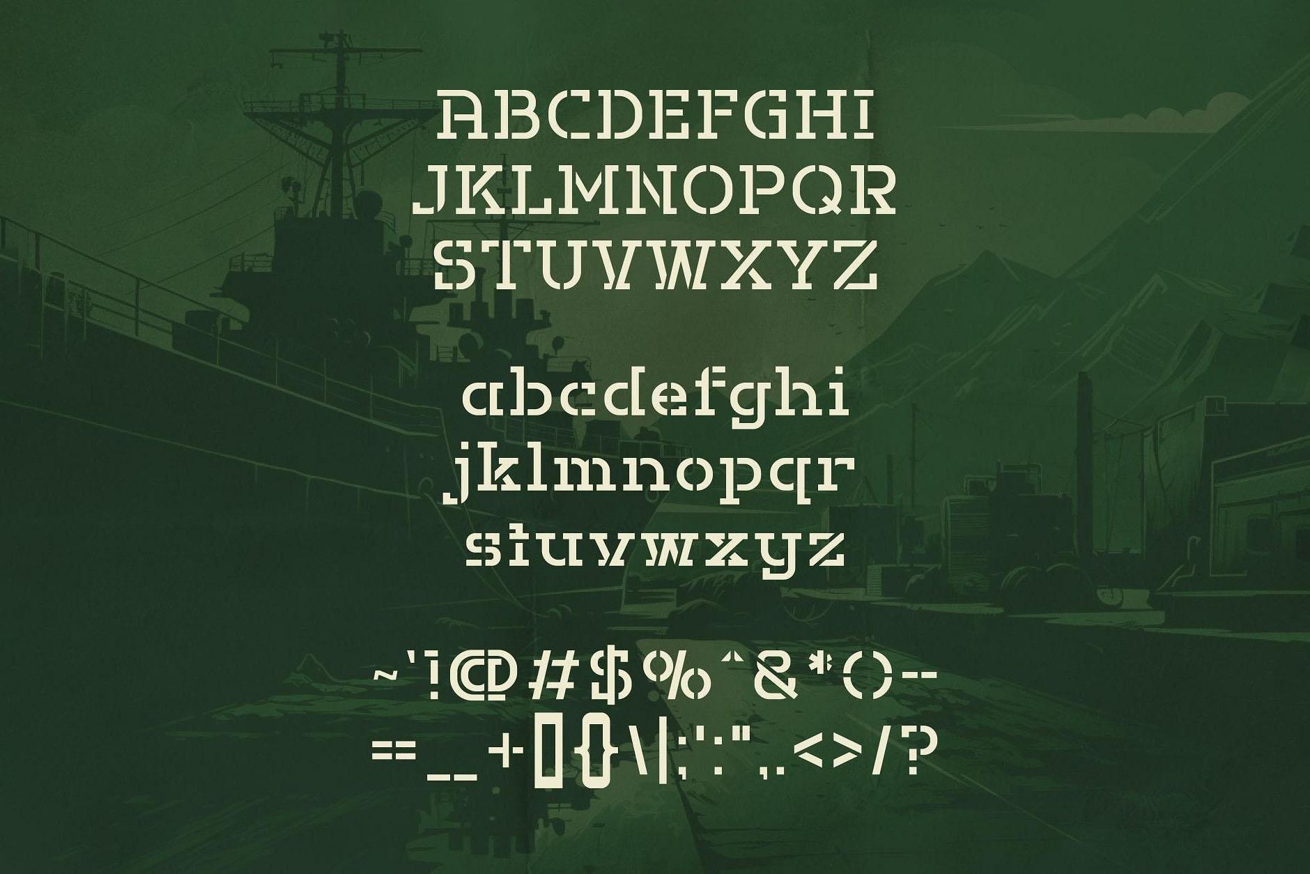 Tactical Trooper - Stencil Font
