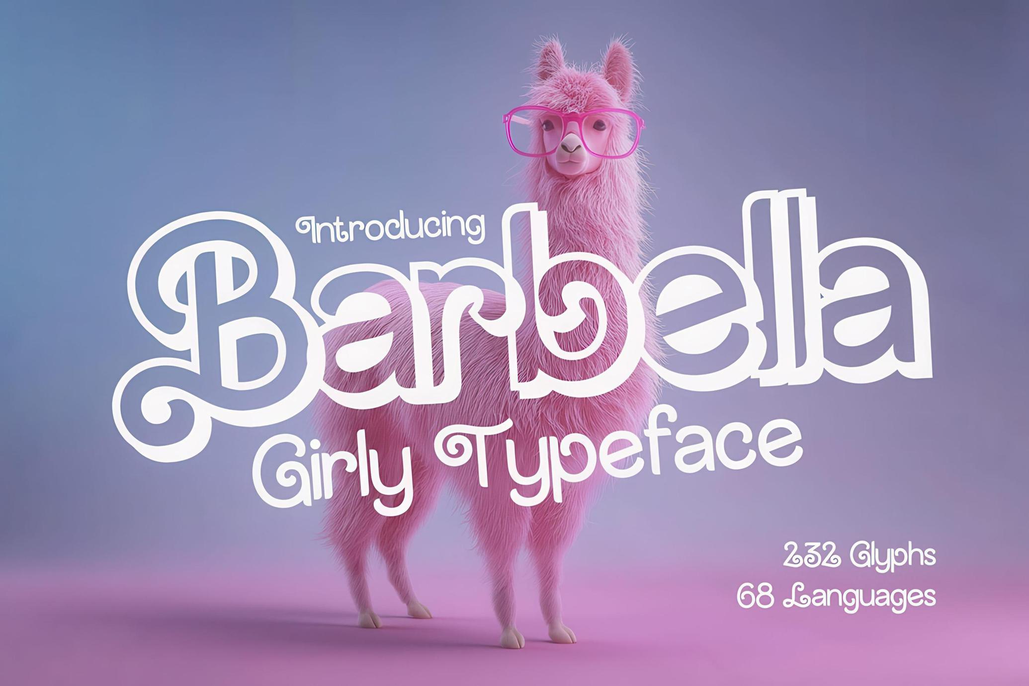 Barbella Typeface - Regular & Shadow