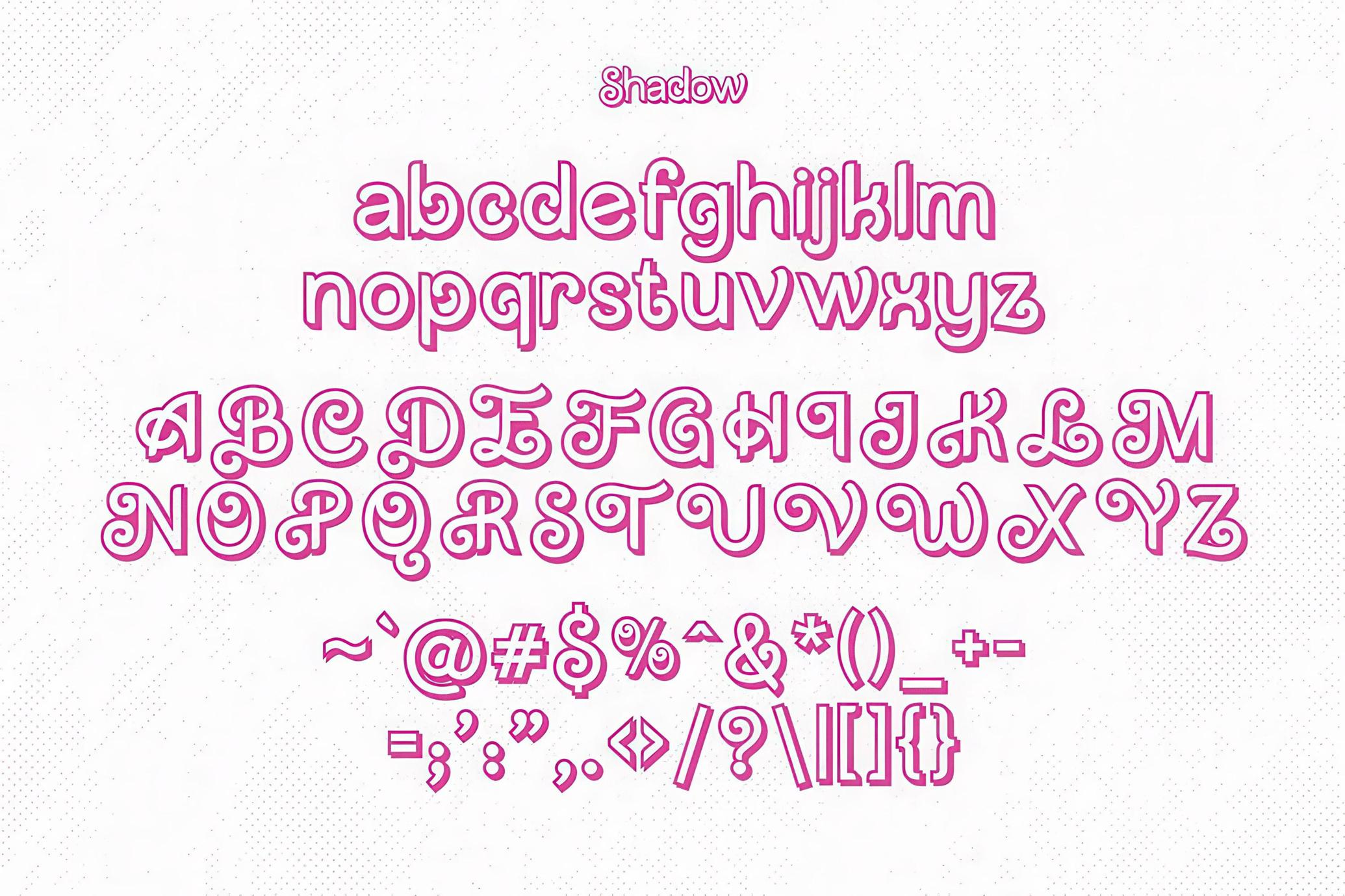 Barbella Typeface - Regular & Shadow