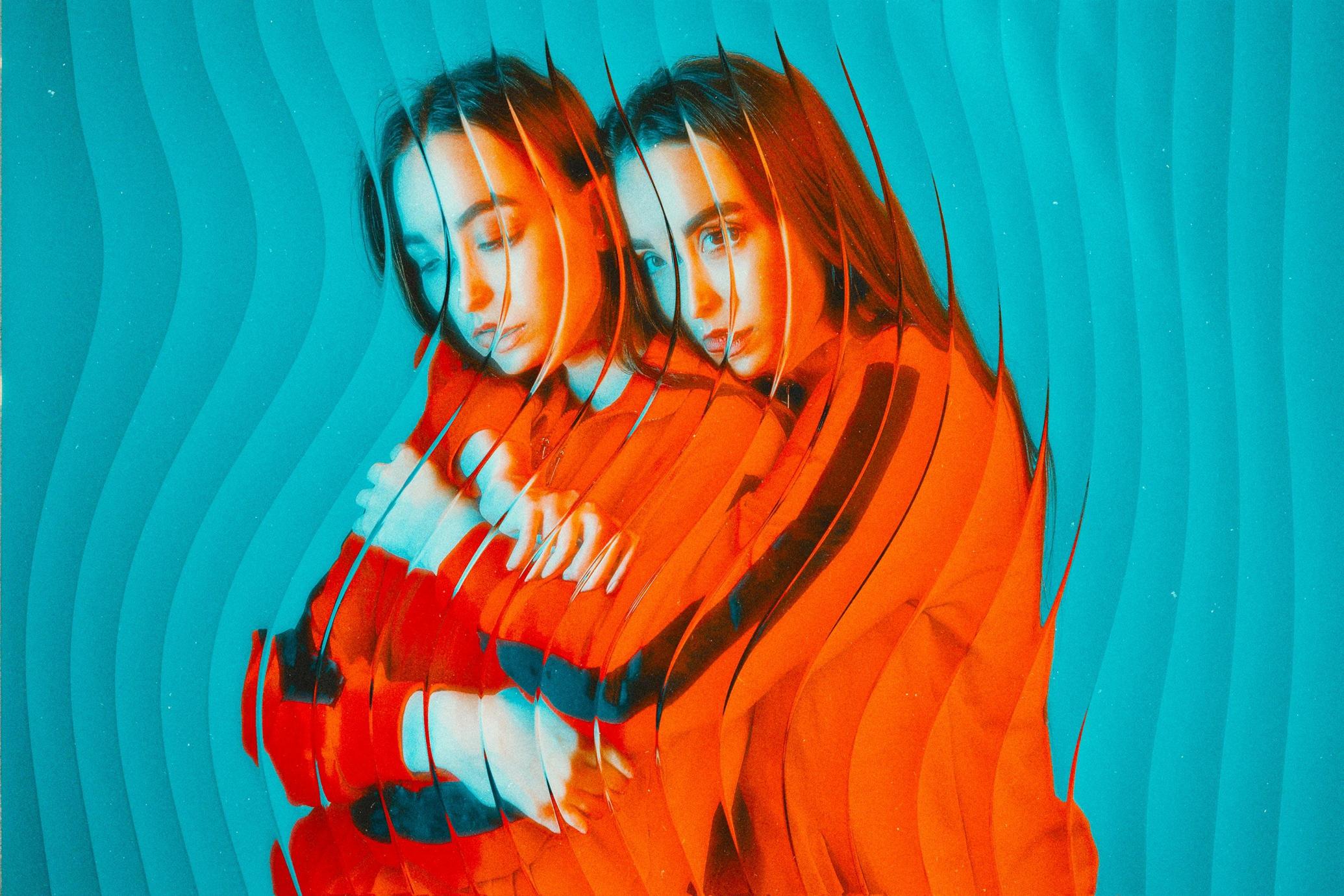 Ribbed Glass Photo Effect