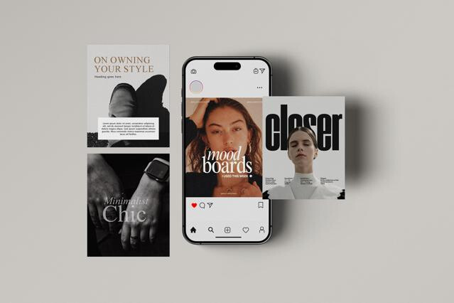 iPhone Display & Card Layout Mockup