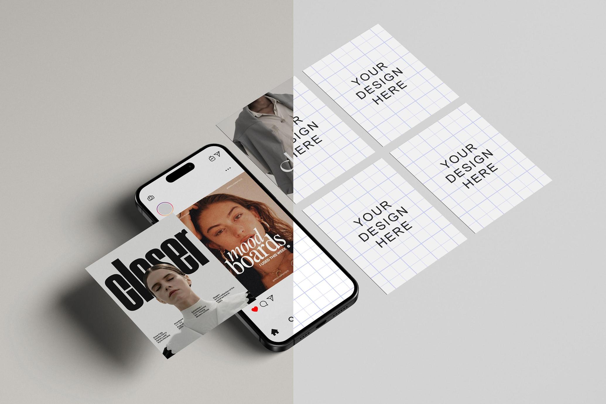 Card Layout & iPhone Mockup
