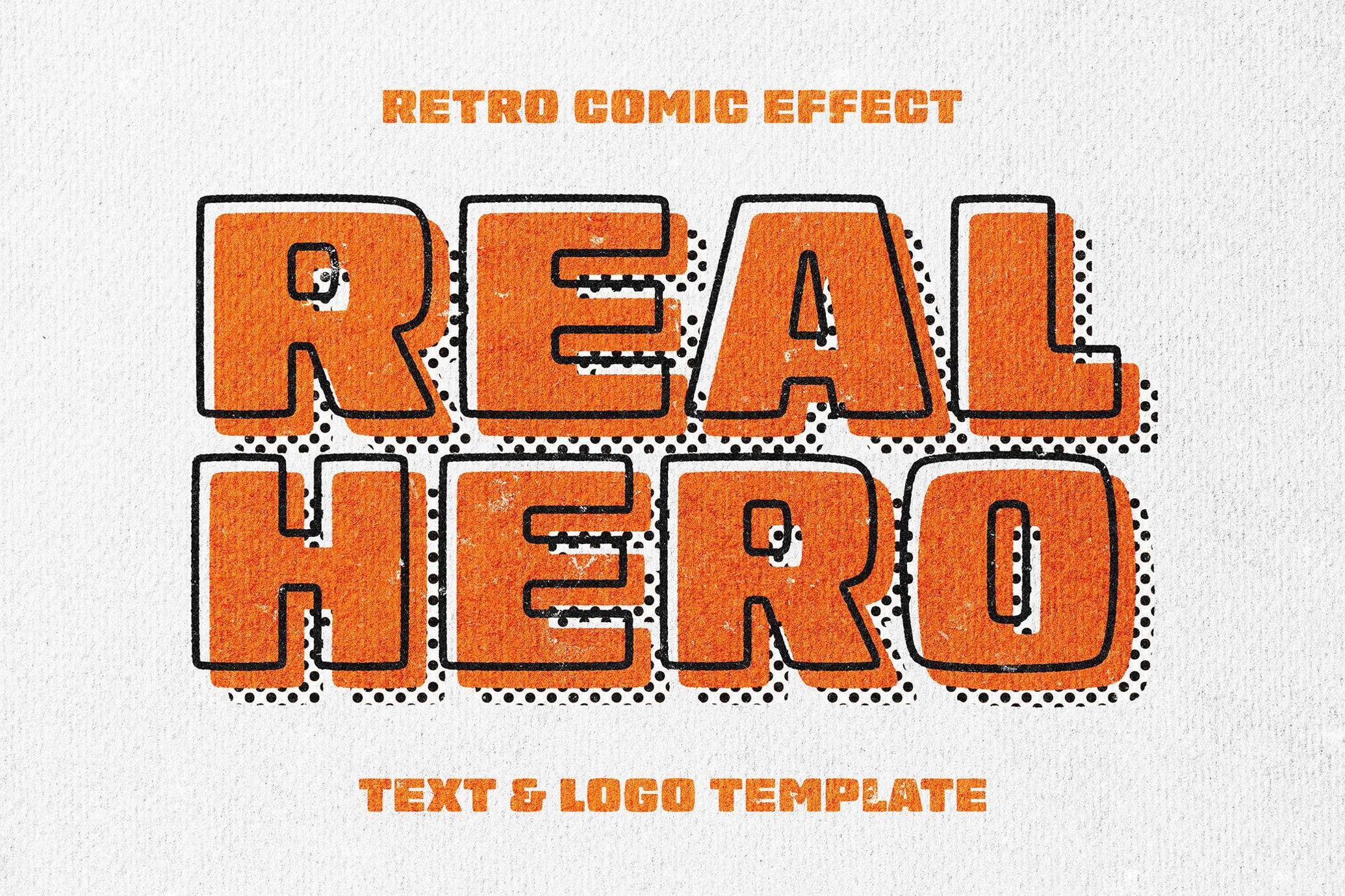 Retro Comic Print Text Effect