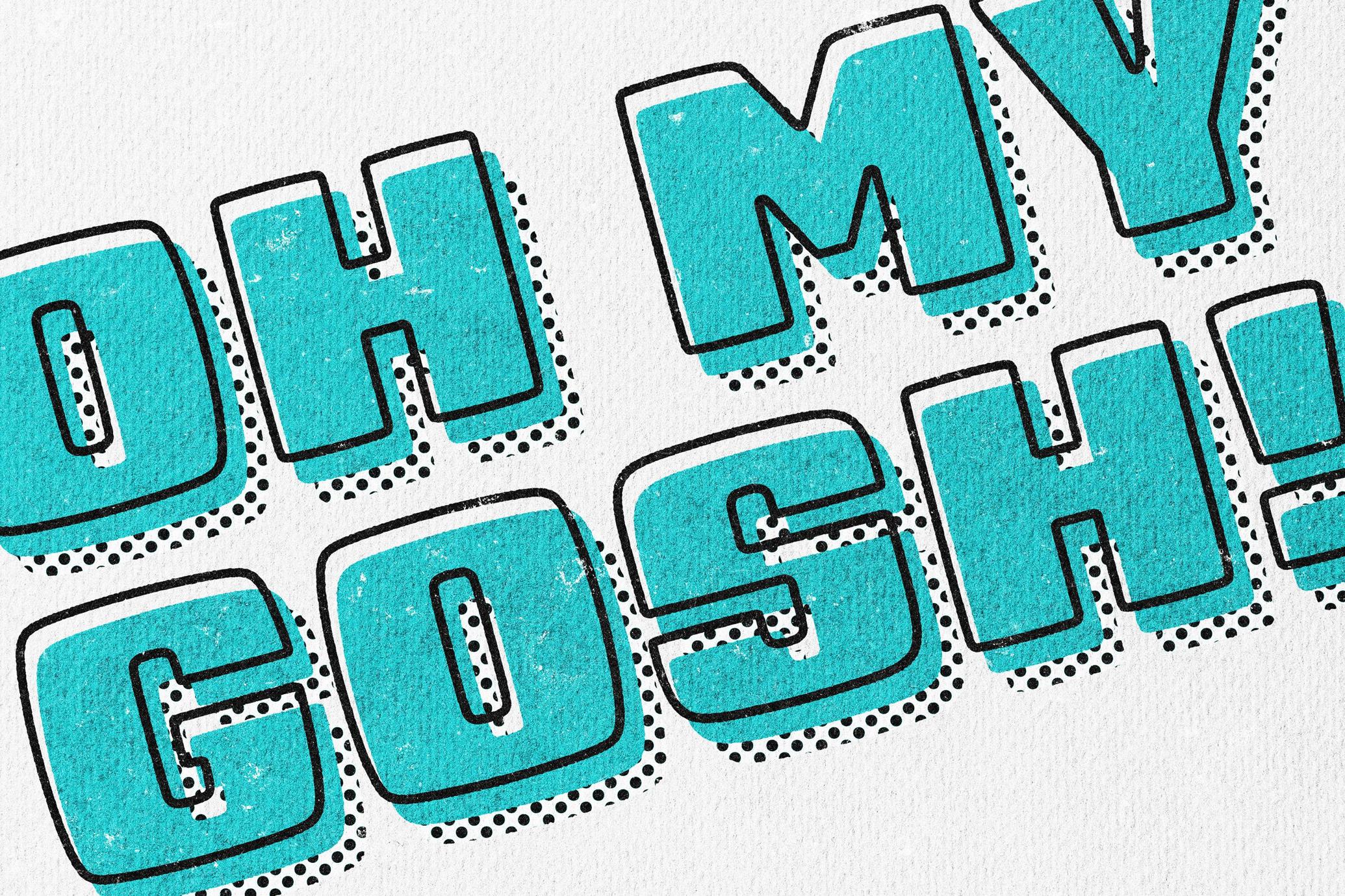 Retro Comic Print Text Effect