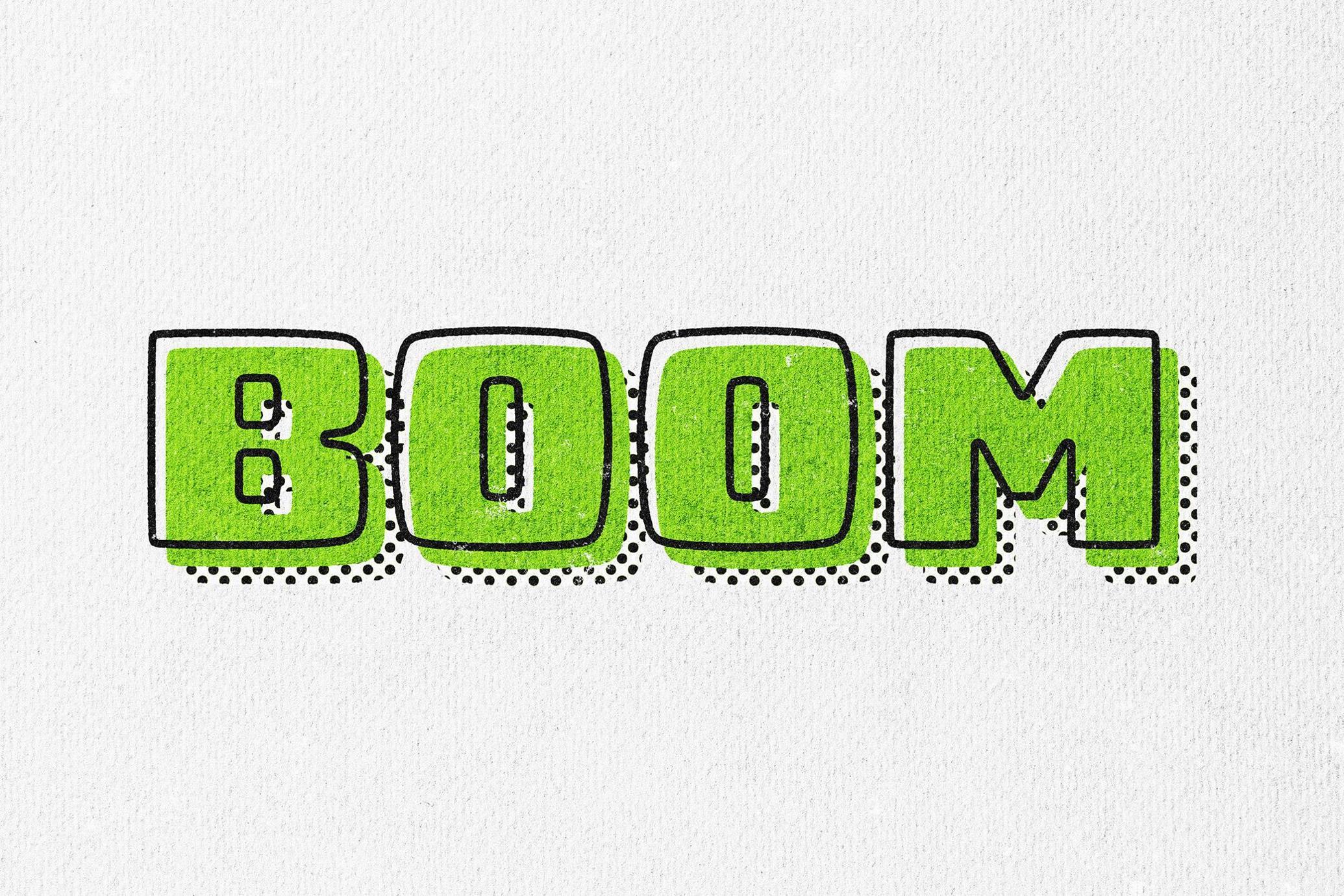 Retro Comic Print Text Effect