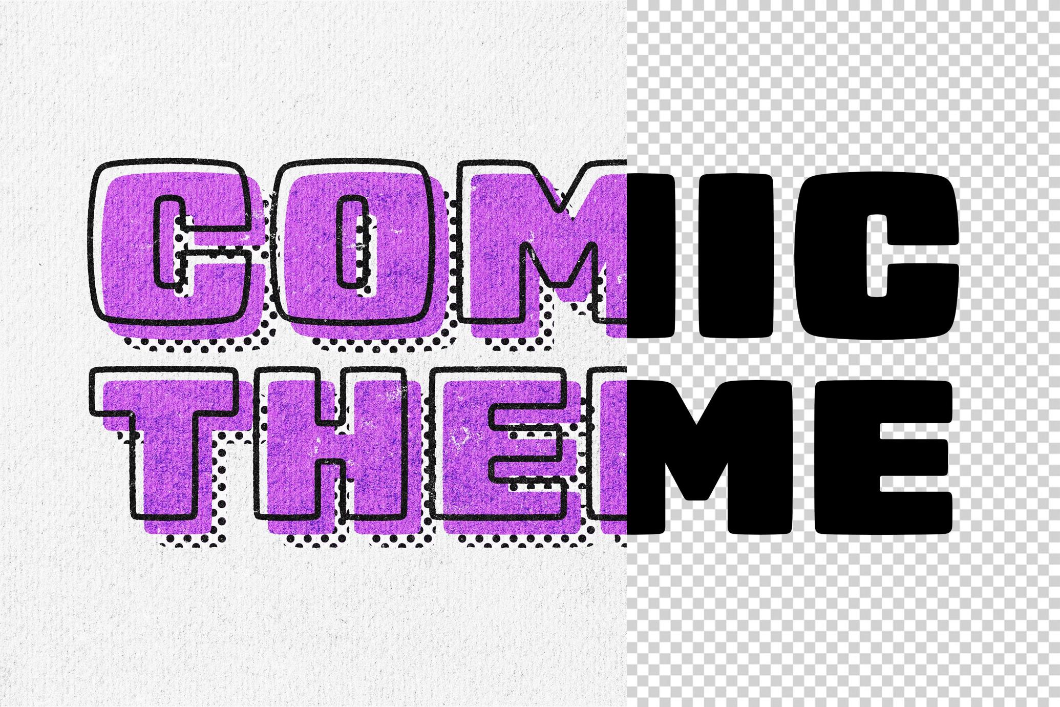 Retro Comic Print Text Effect