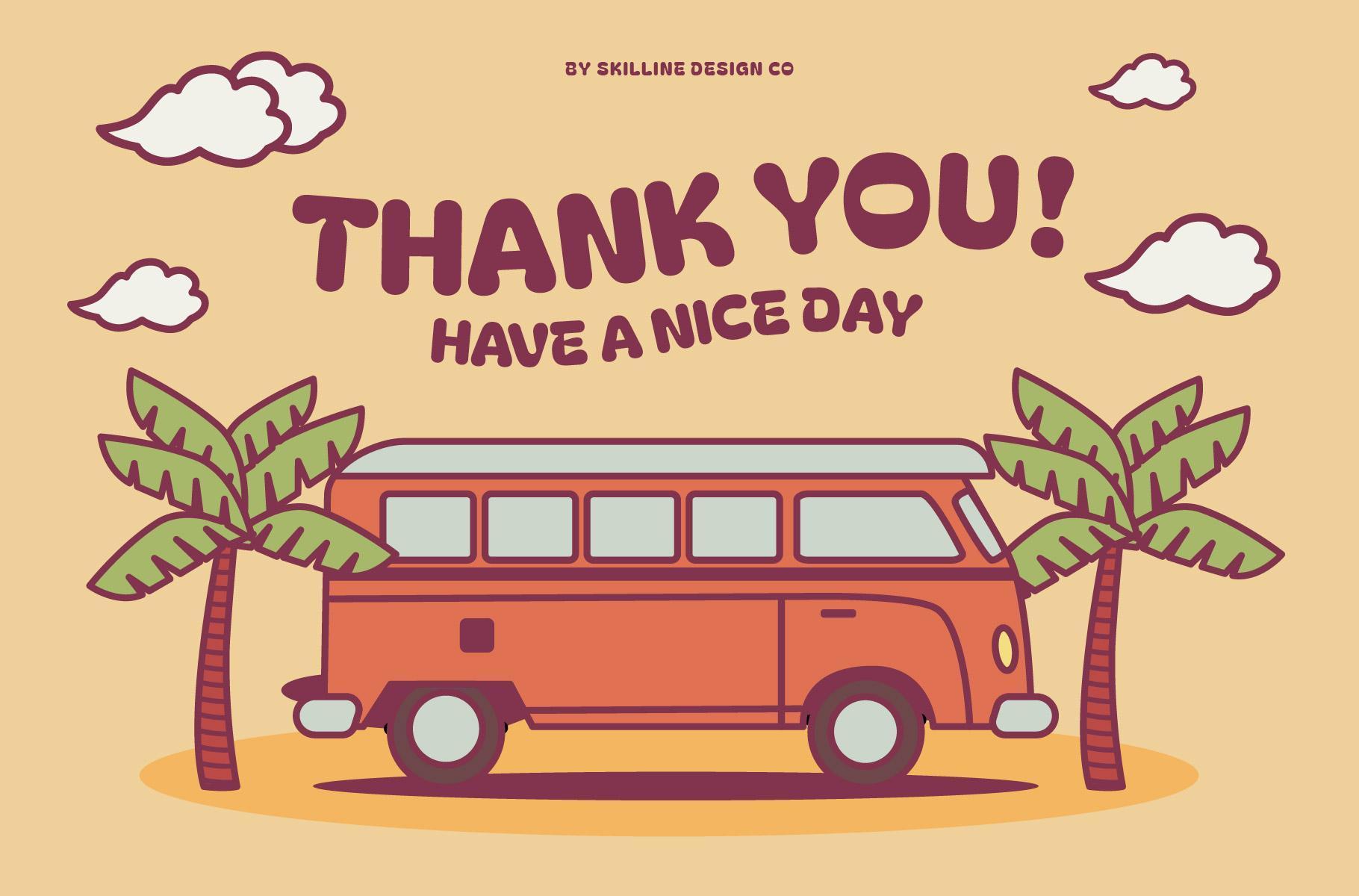 Hippies Retro Illustrations
