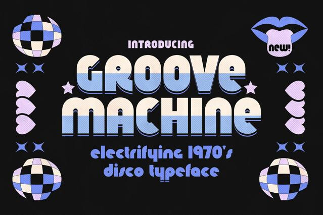 Groove Machine - 1970's Disco Typeface