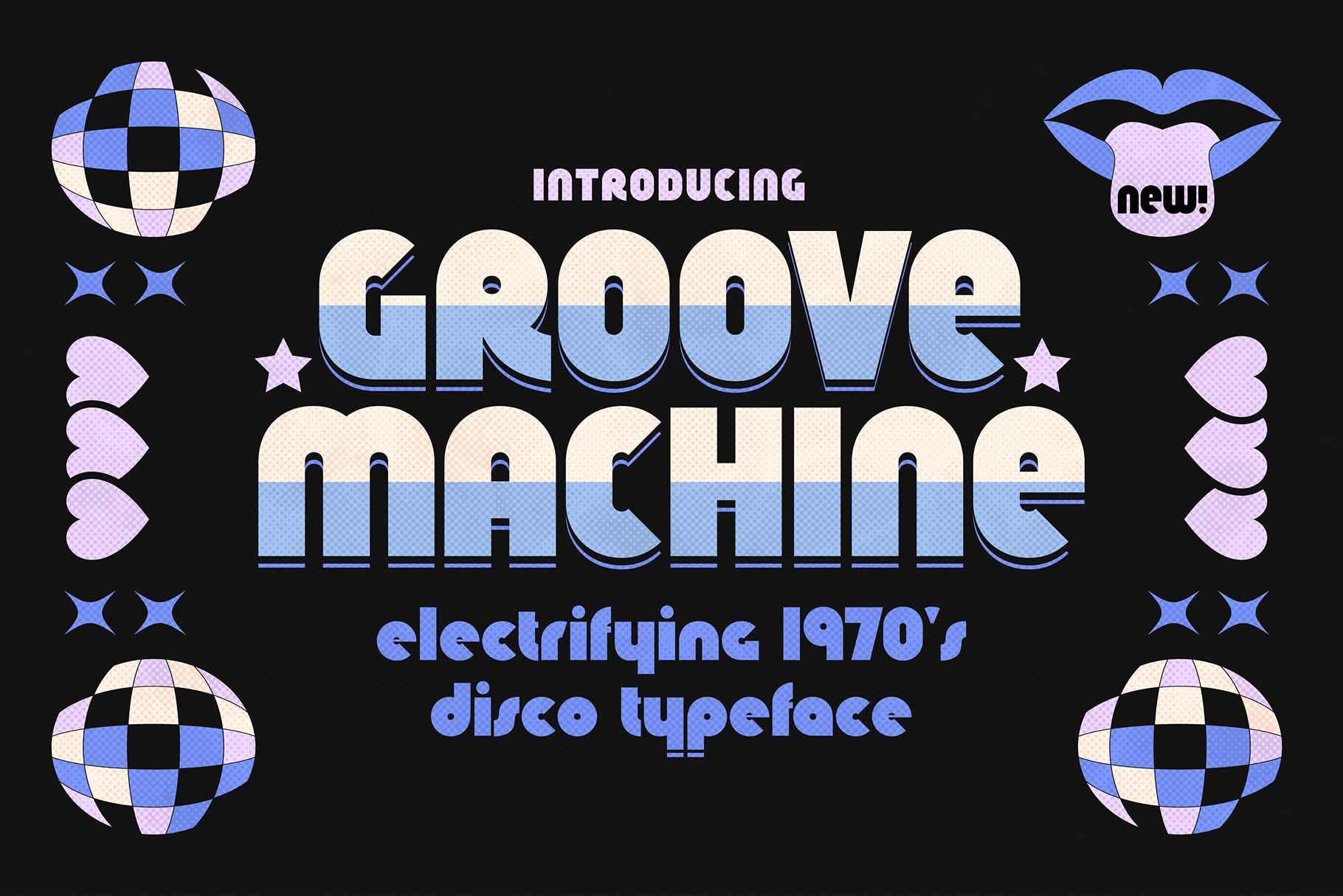 Groove Machine - 1970's Disco Typeface