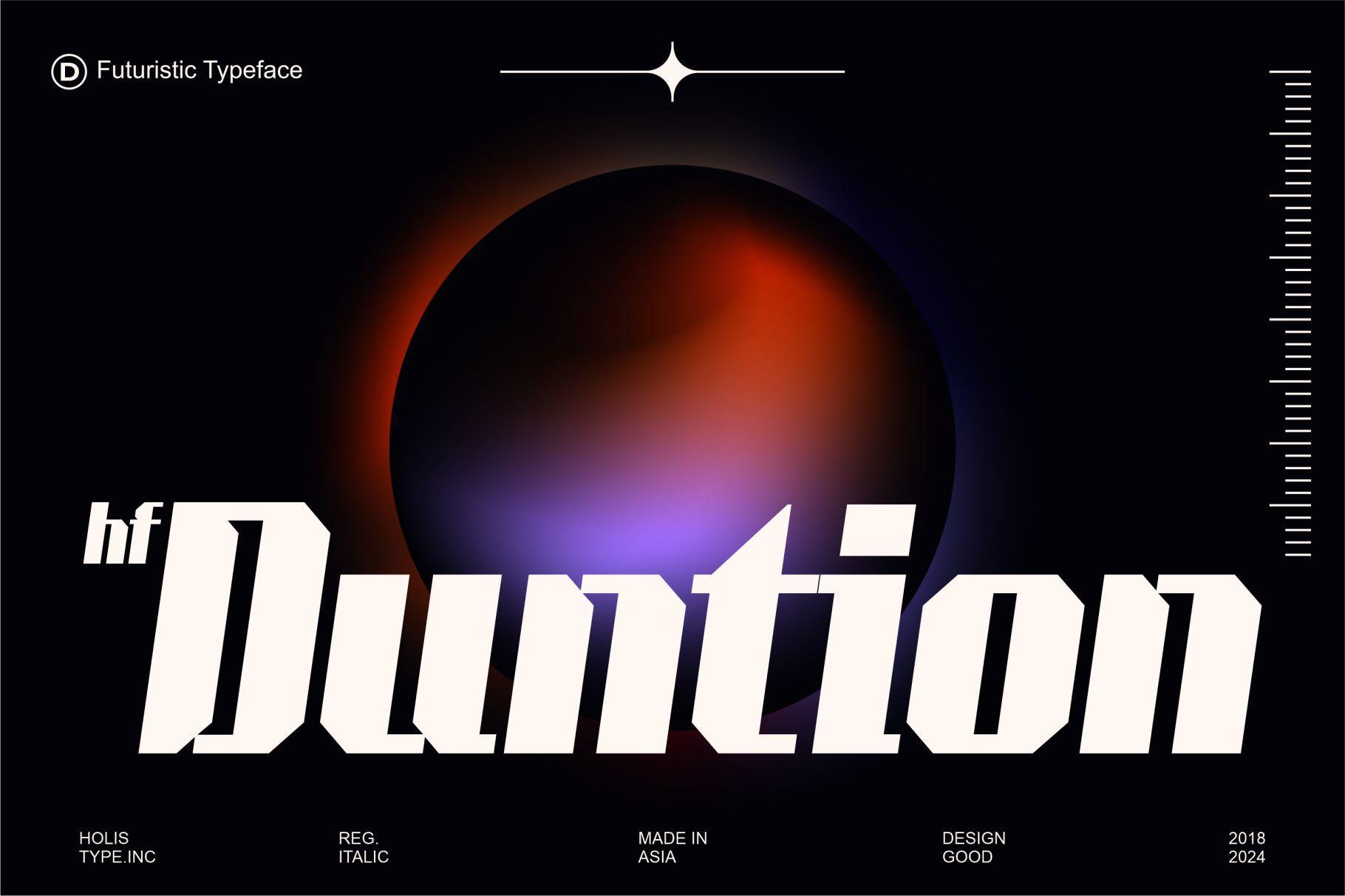 HF Duntion Futuristic Font