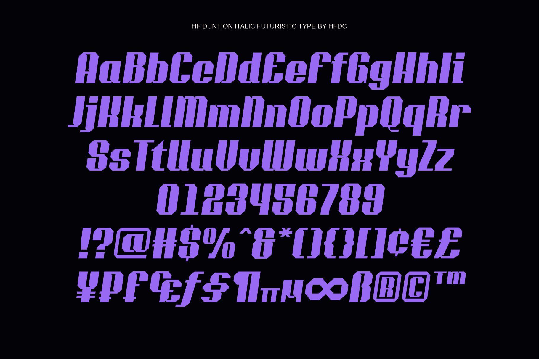 HF Duntion Futuristic Font