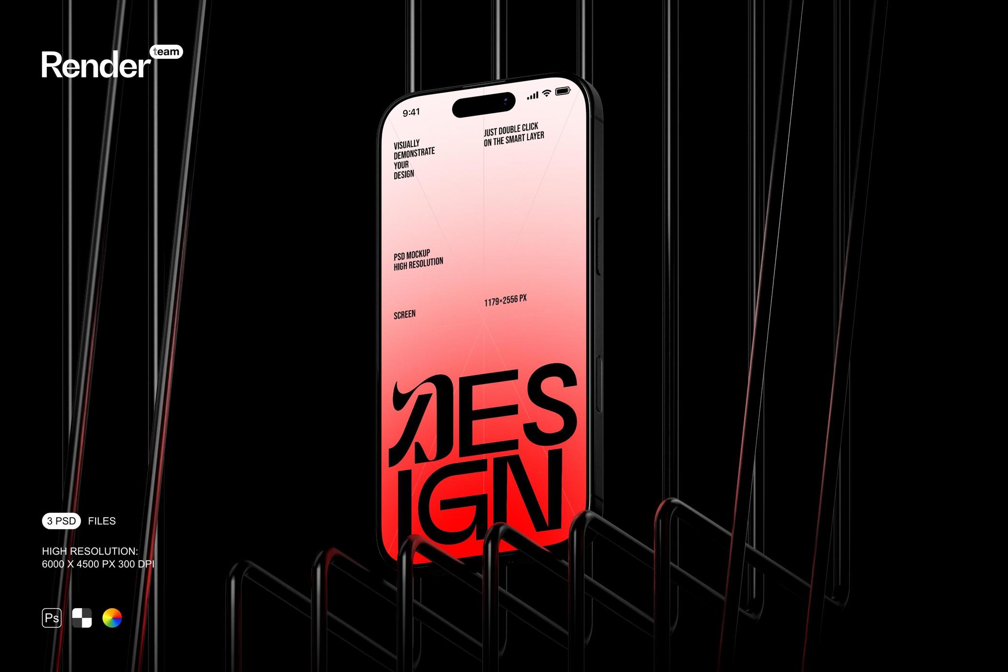 iPhone 16 Pro Mockup Set