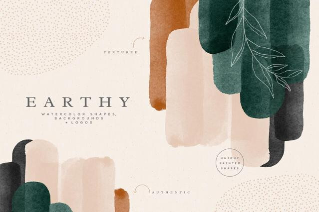 Earthy Abstract Shapes + Logos