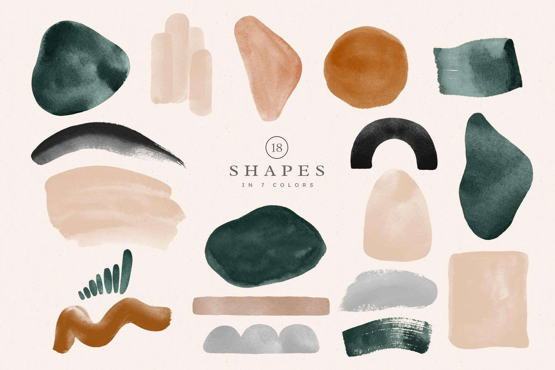 Earthy Abstract Shapes + Logos