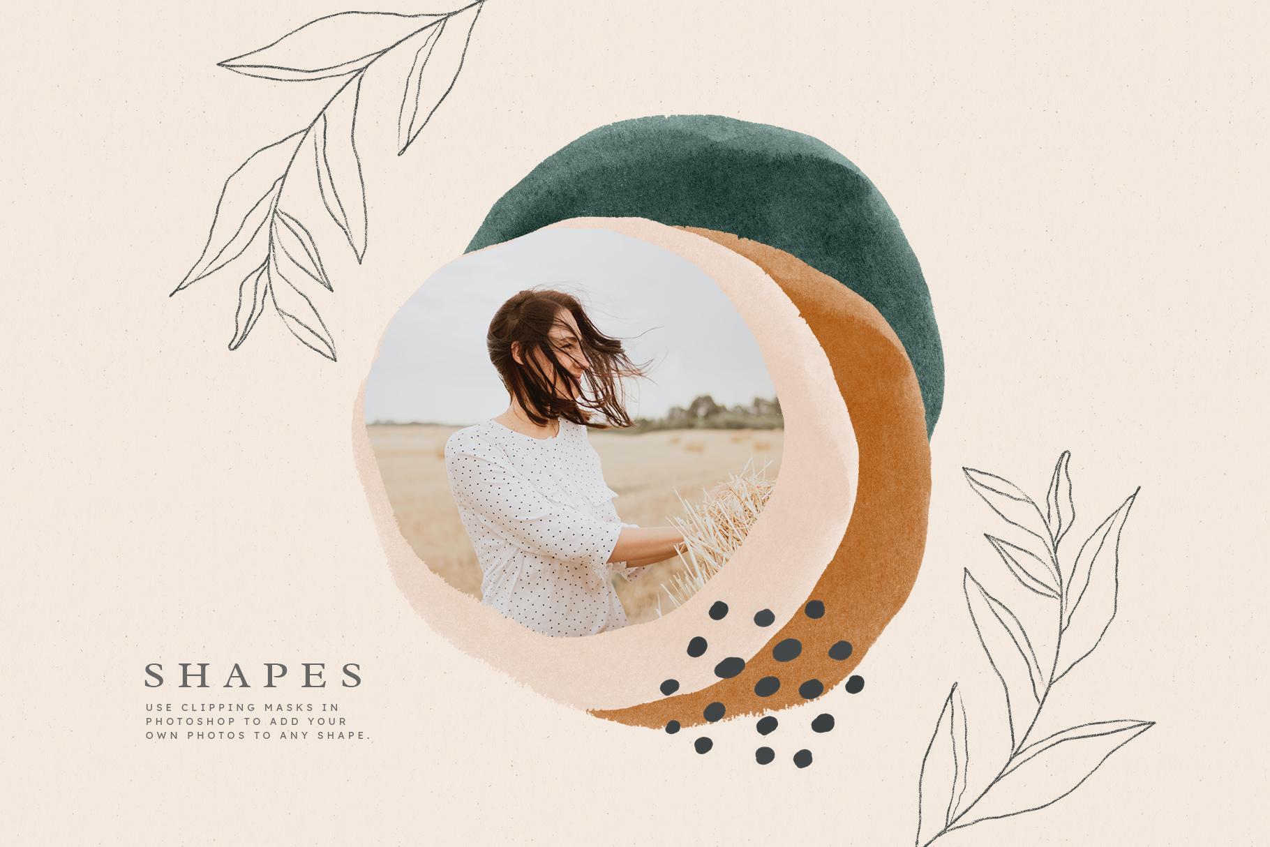 Earthy Abstract Shapes + Logos