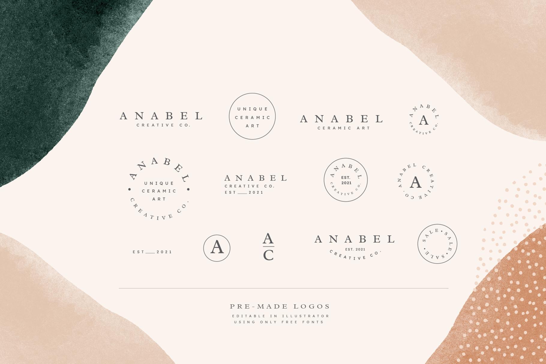 Earthy Abstract Shapes + Logos