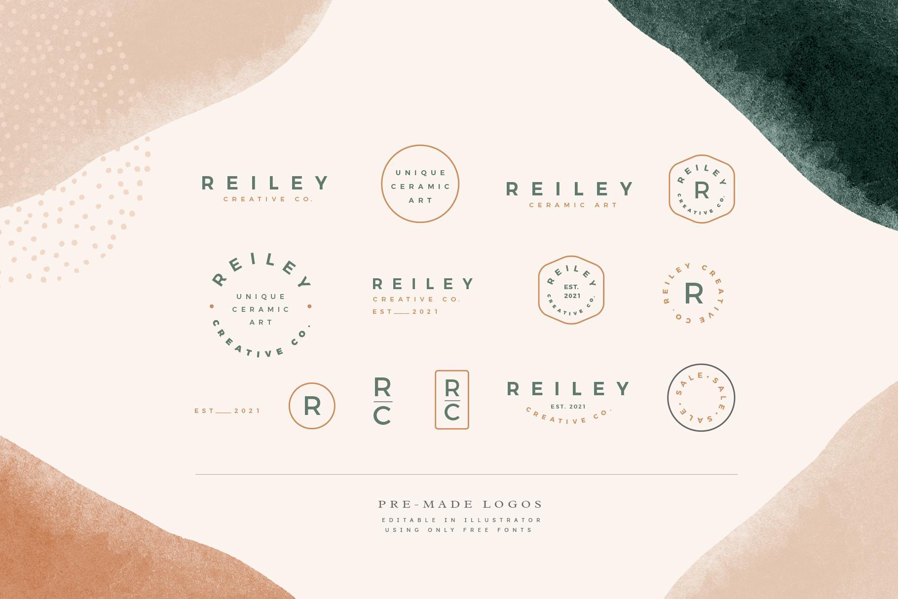 Earthy Abstract Shapes + Logos