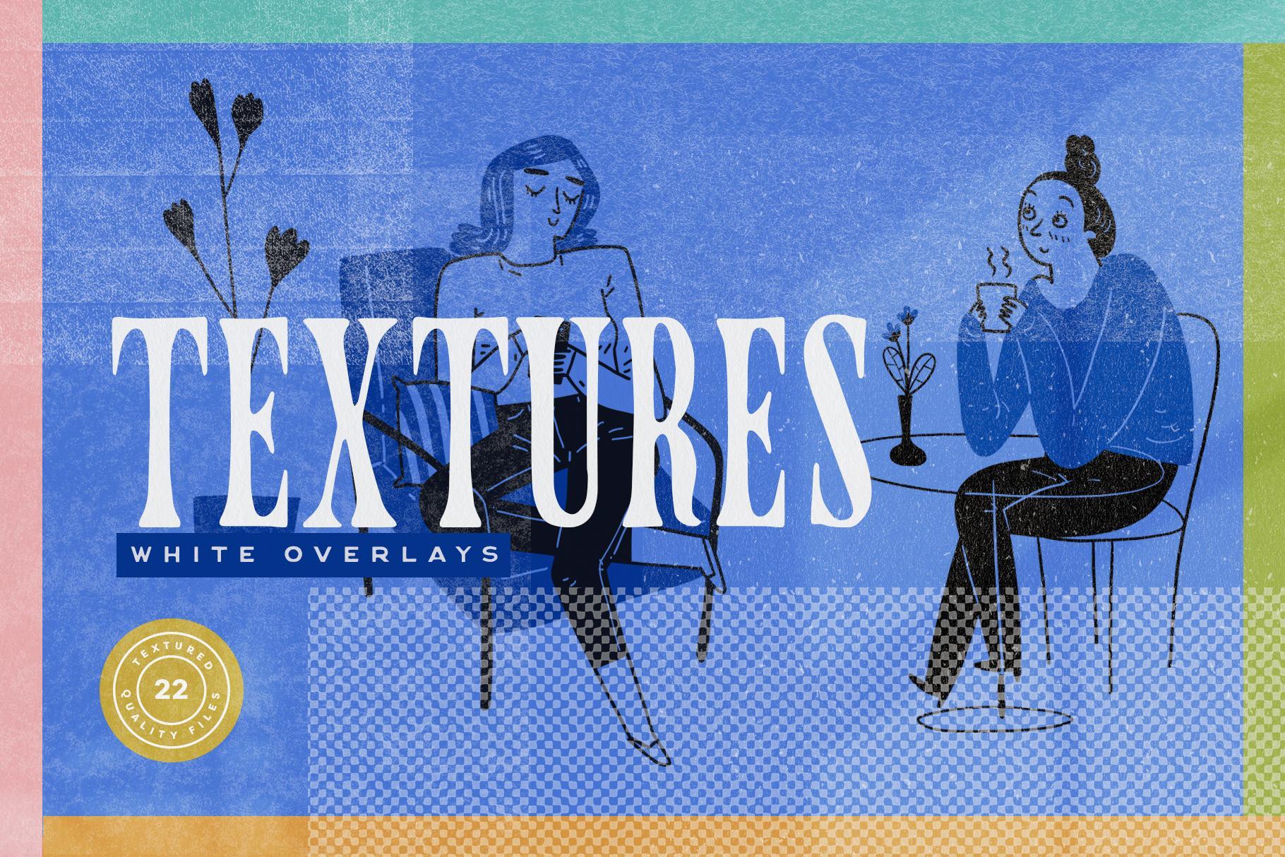 Vintage White Texture Overlays