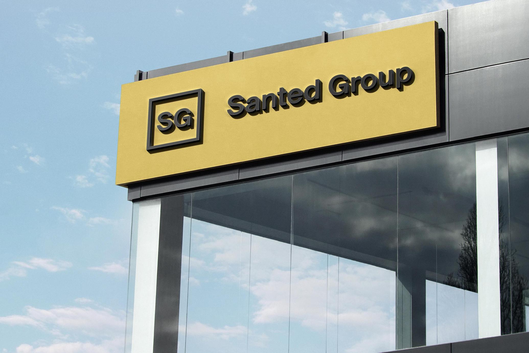 Modern Glass Building Logo Mockup