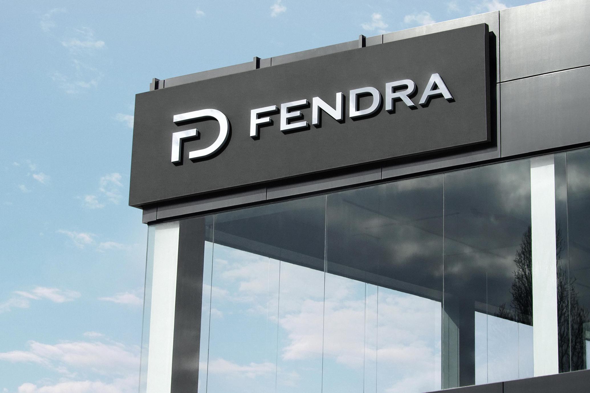 Modern Glass Building Logo Mockup