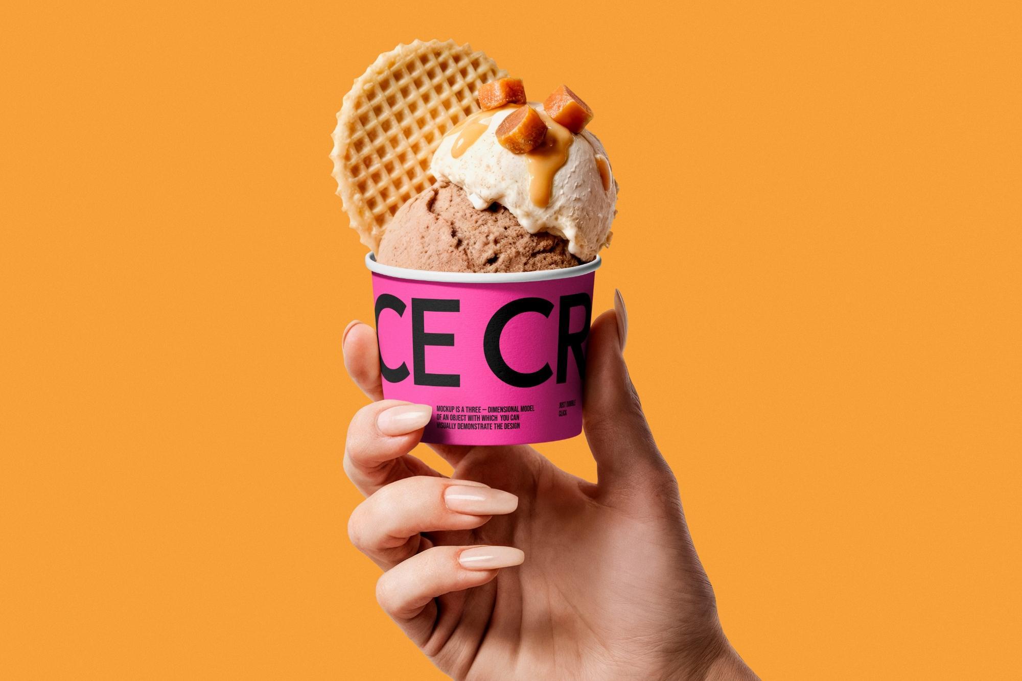 Ice Cream Cup Mockup