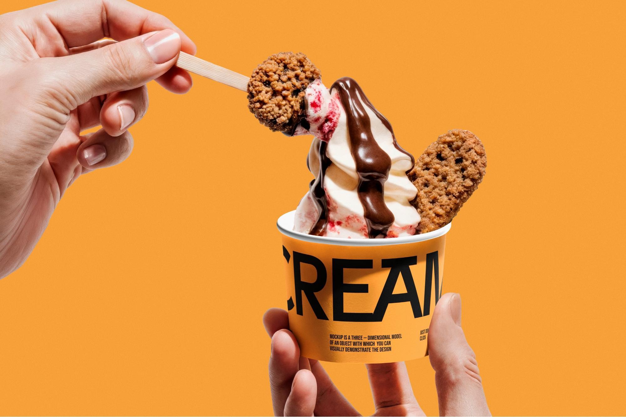 Ice Cream Cup Mockup