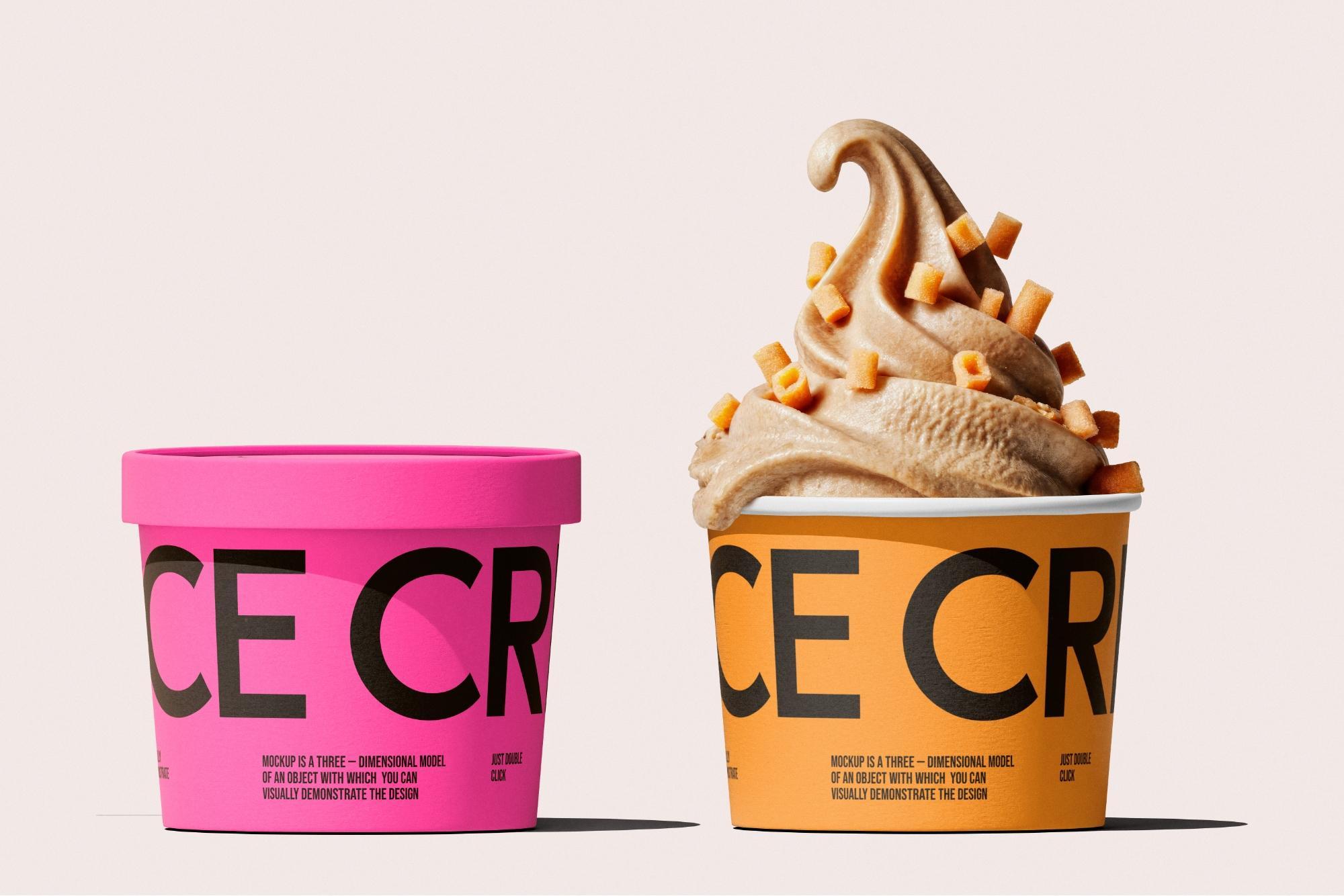 Ice Cream Cup Mockup