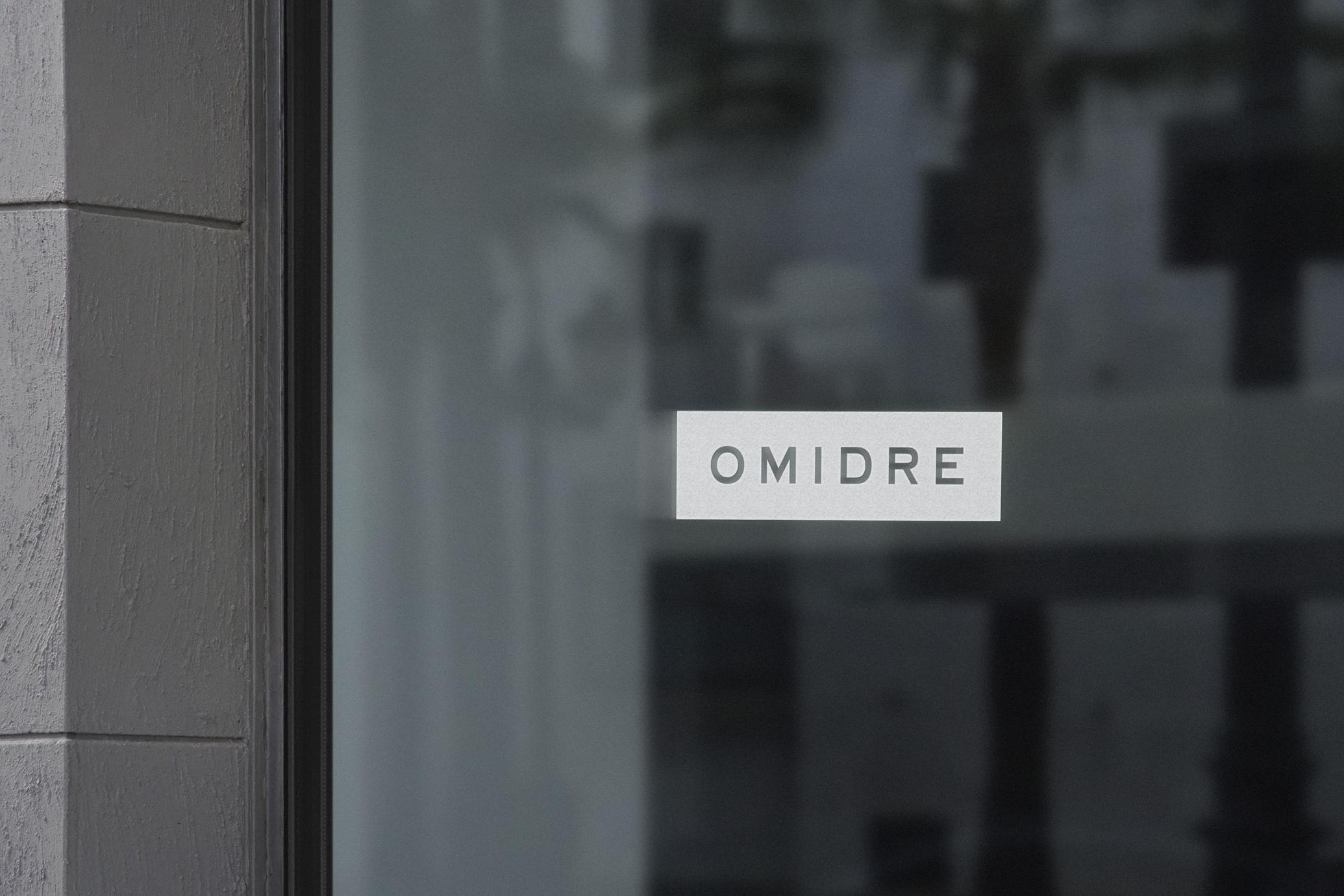 Minimal Office Logo on Glass Mockup