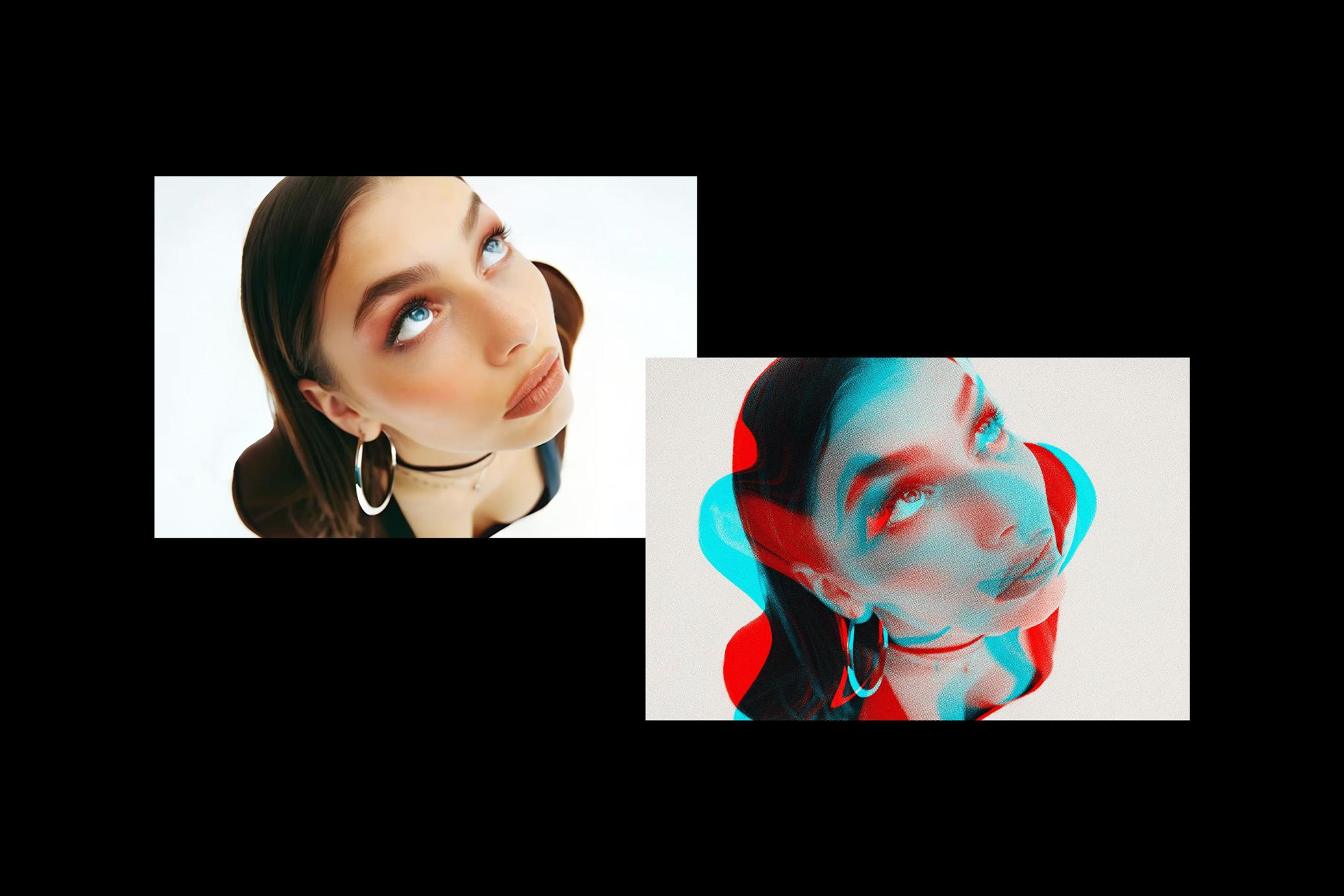 TV Glitch Flicker Photo Effect