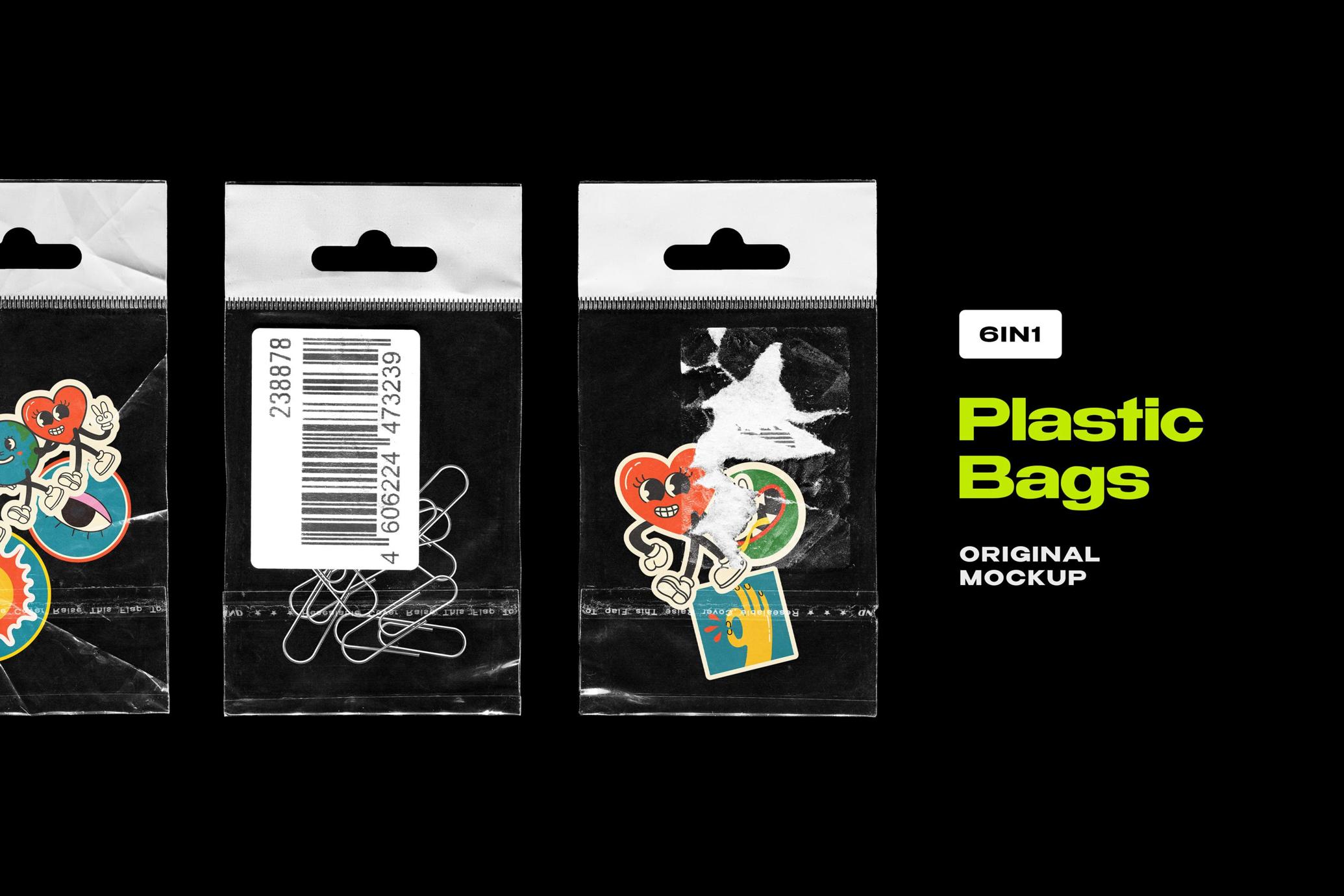 Hanging Plastic Bag Mockups