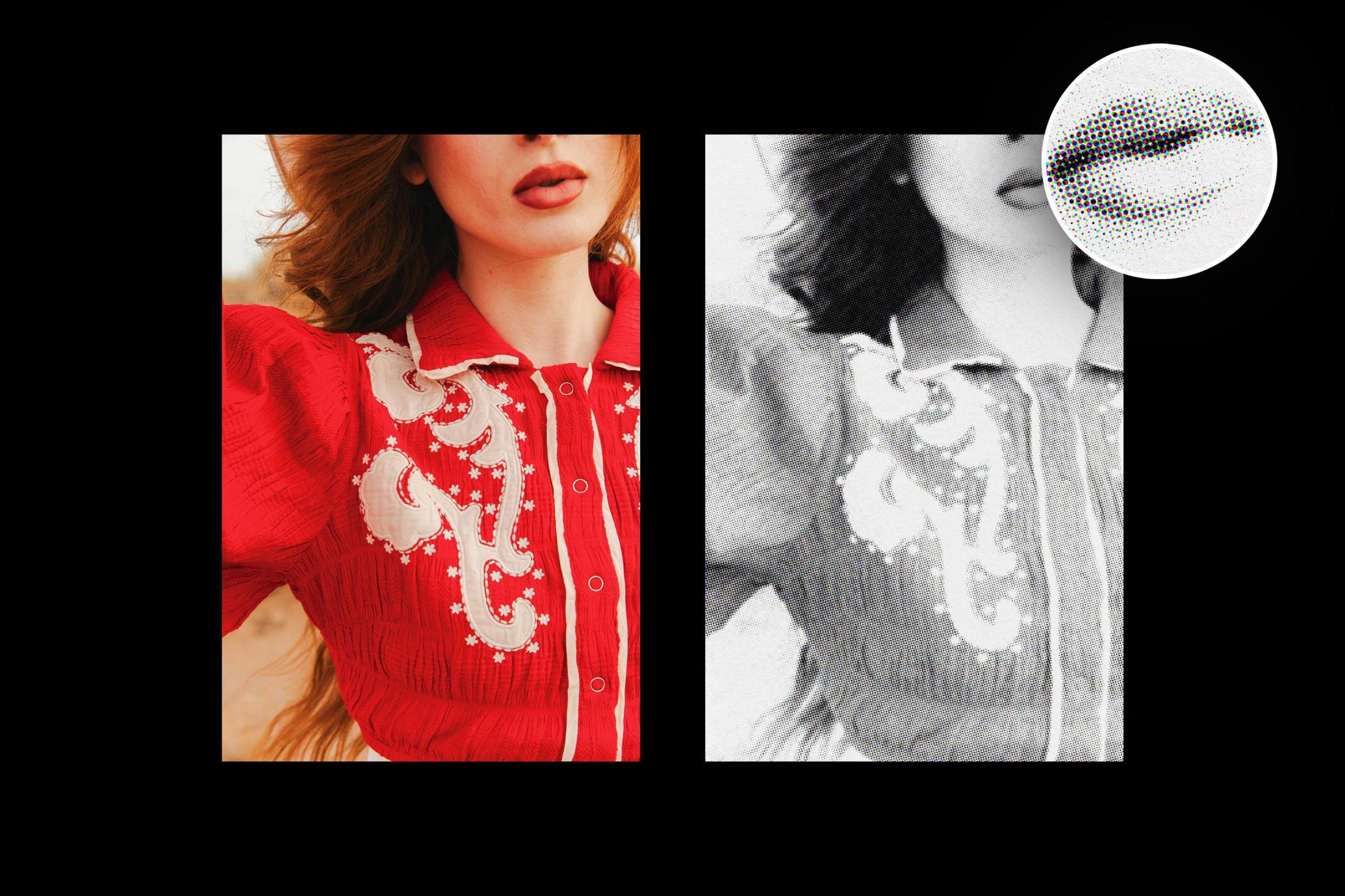 Retro Halftone Magazine Photo Effect