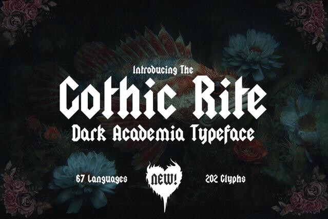 The Gothic Rite - Dark Academia Font