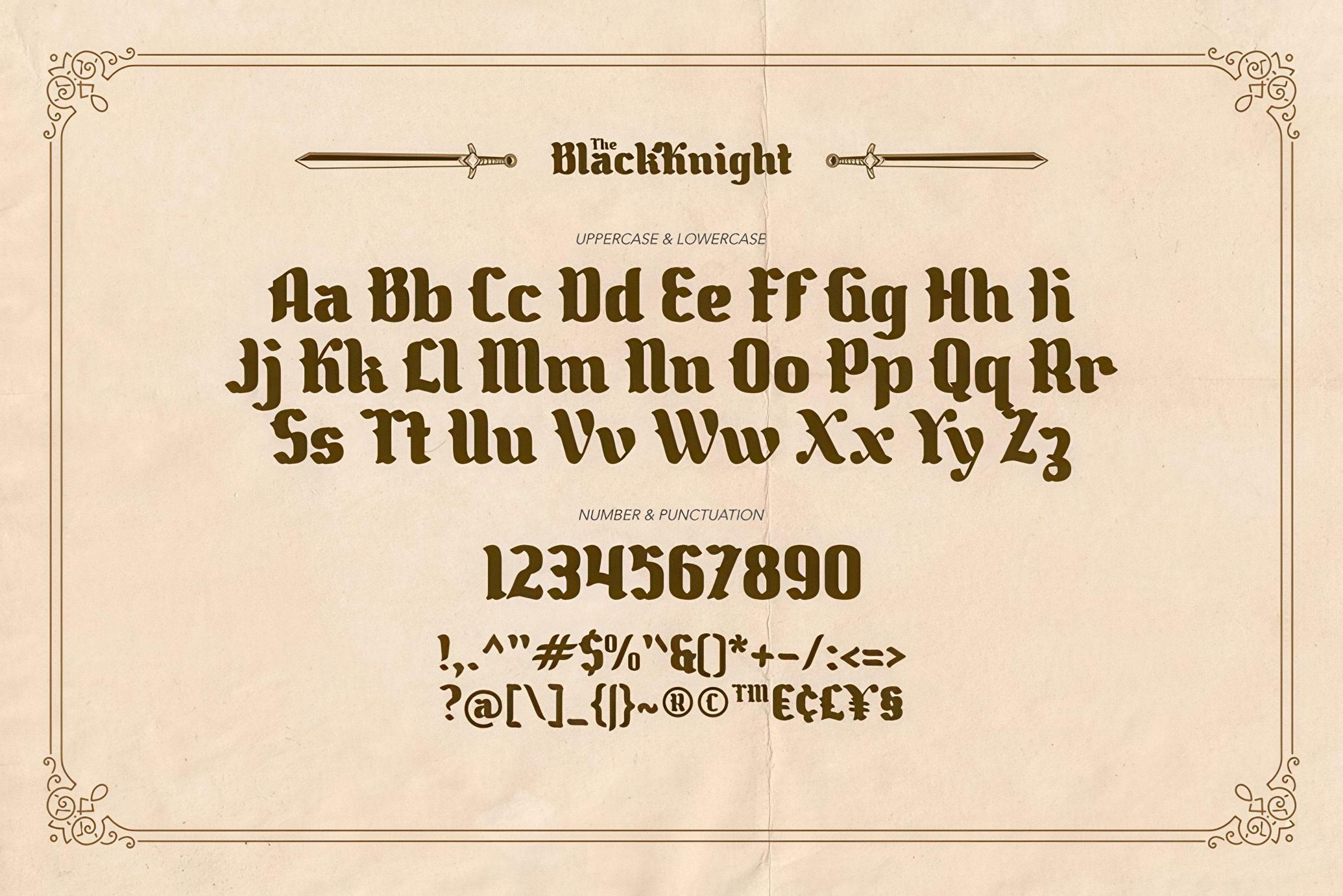 The Black Knight - Classic Blackletter