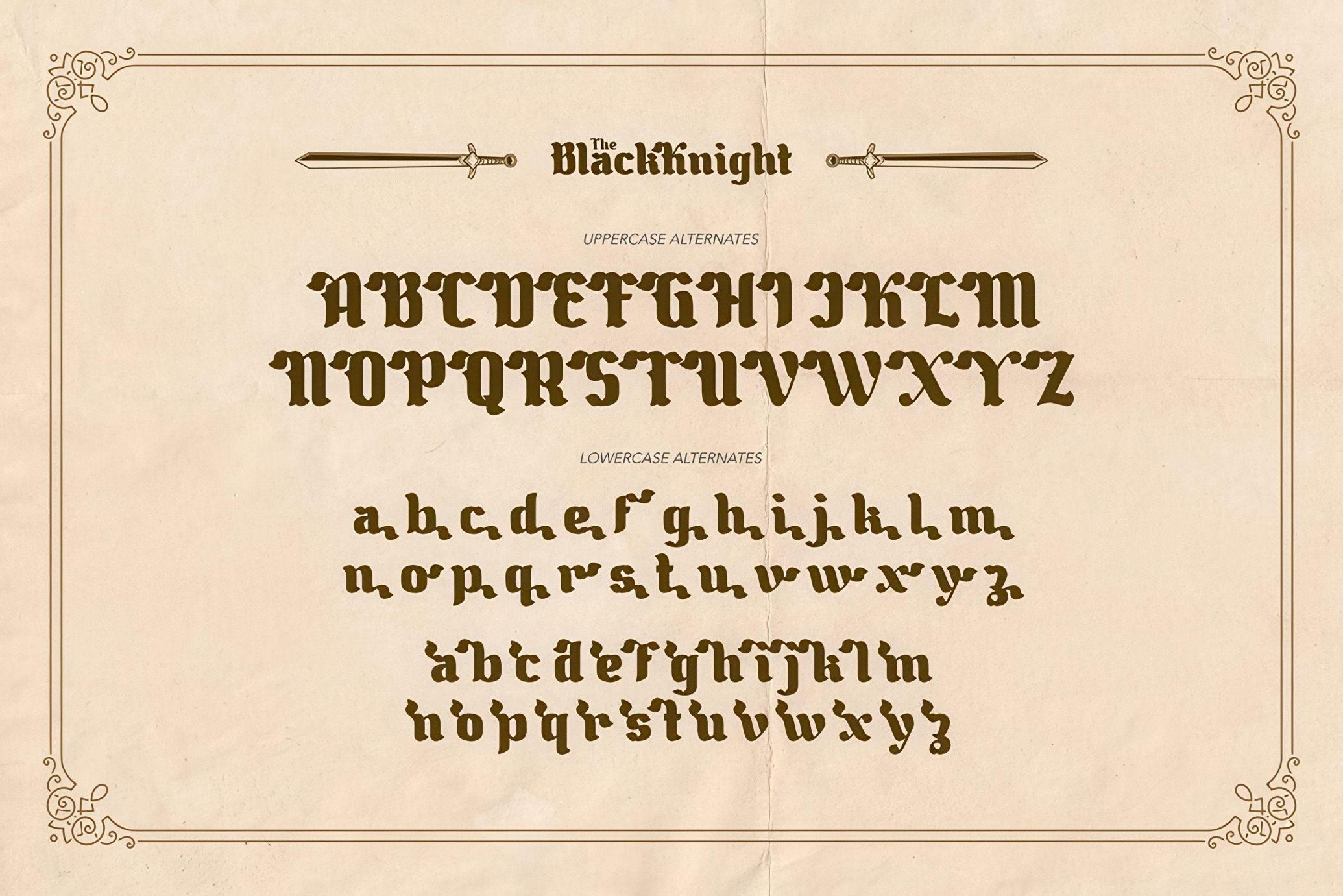 The Black Knight - Classic Blackletter