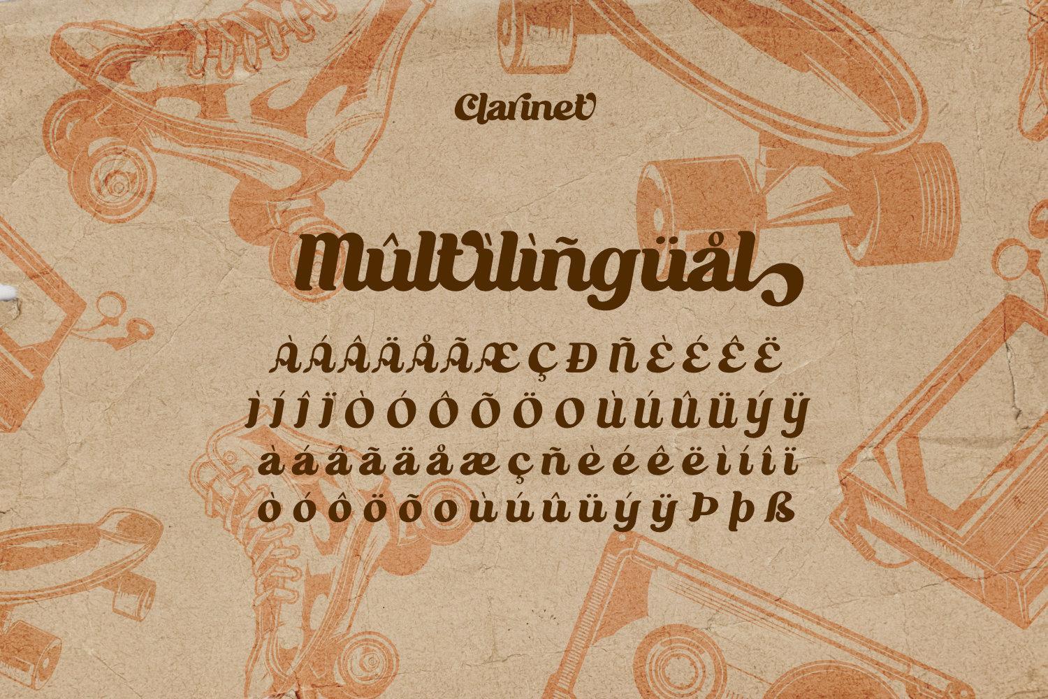 Clarinet - Retro Font