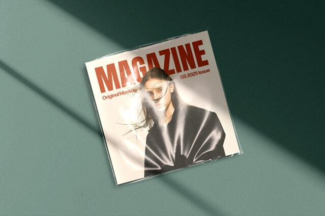Plastic-Wrapped Magazine Mockup